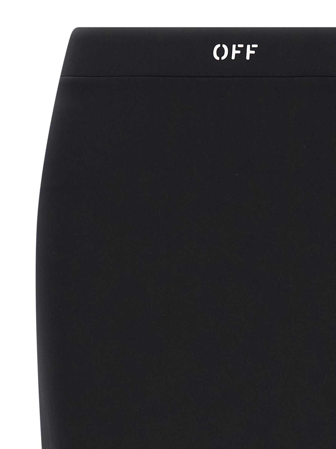 Black Polyamide Midi Skirt
