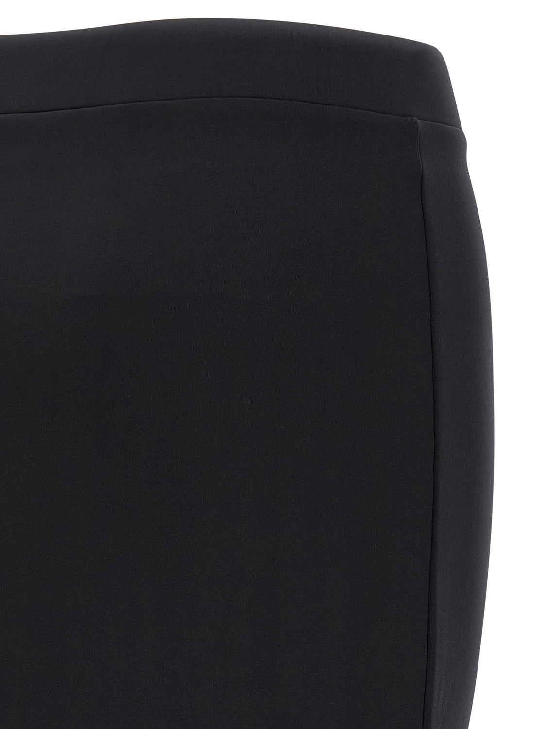 Black Polyamide Midi Skirt