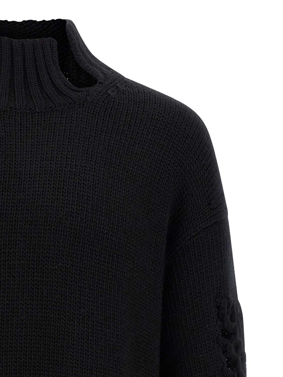 Black Wool Cardigan