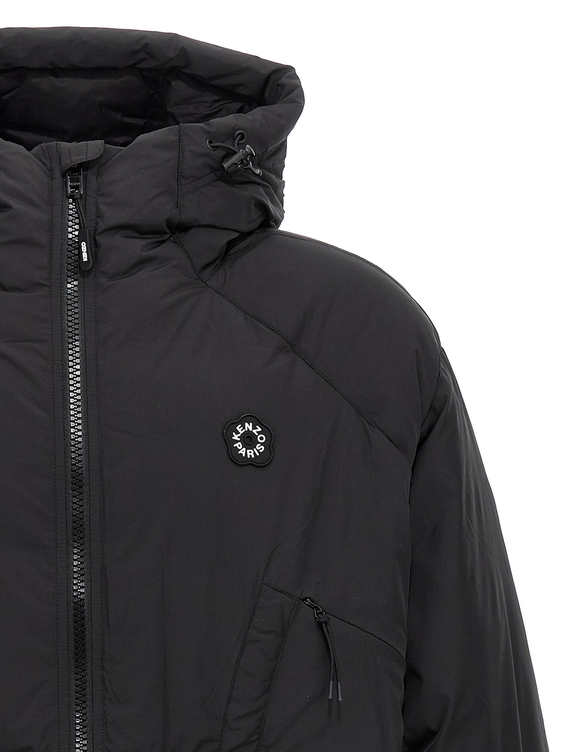Black Polyester Shell Jacket