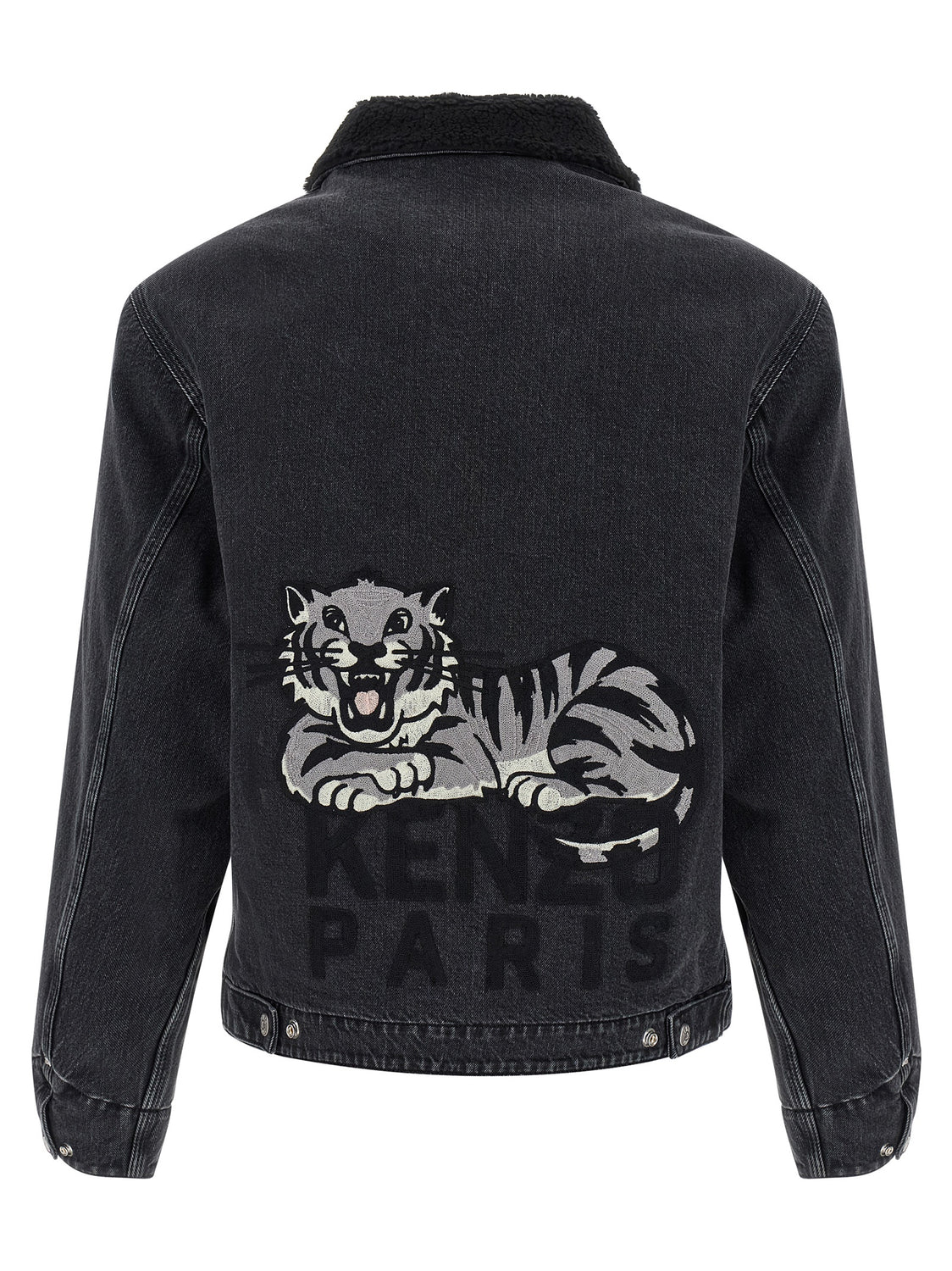 Black Cotton Denim Jacket