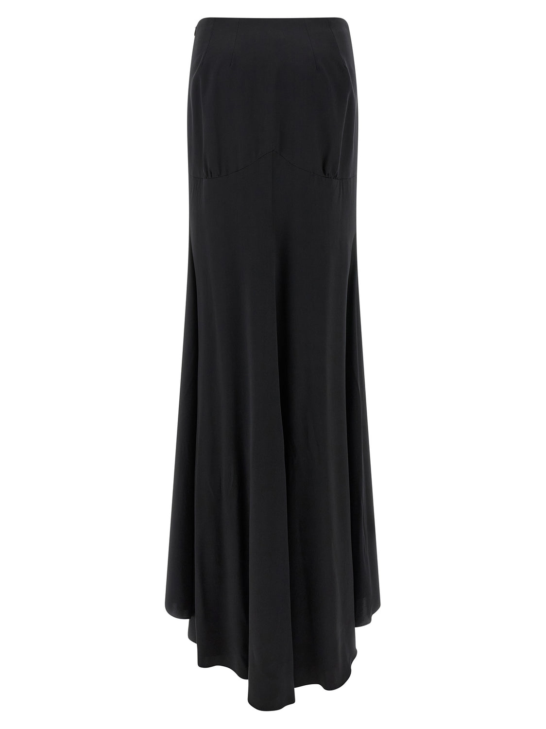 Black Silk Mini Skirt