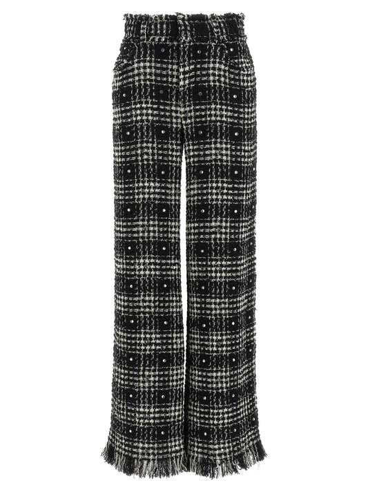 Bicolor Cotton Casual Pants