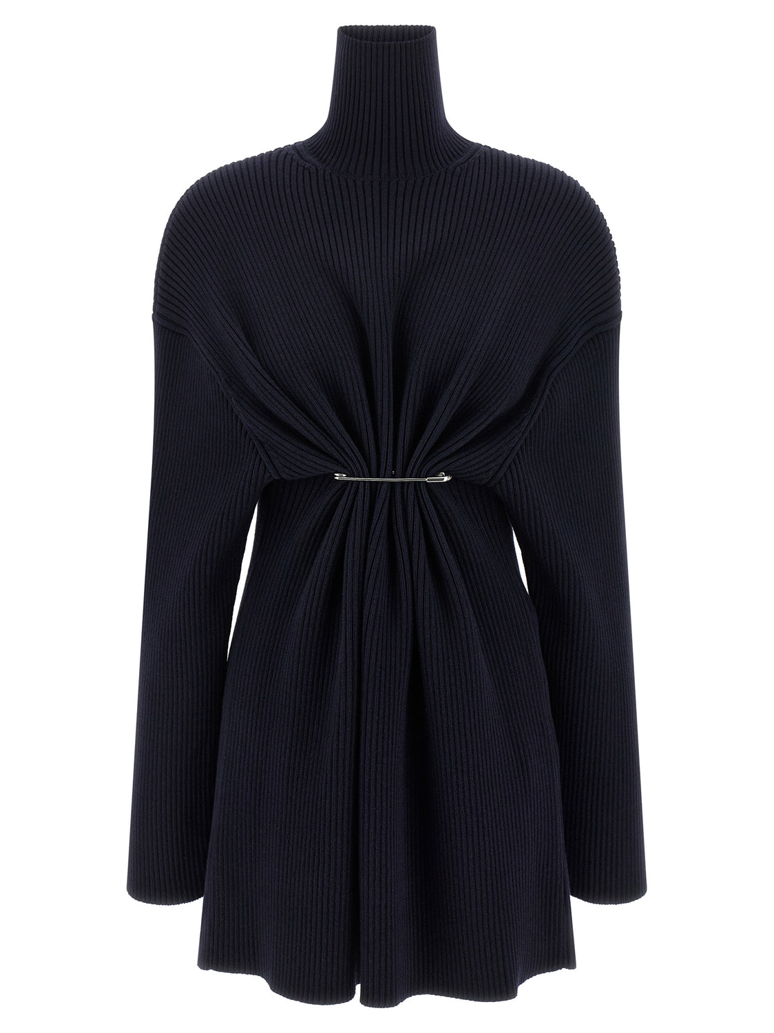 Blue Wool Short Dress