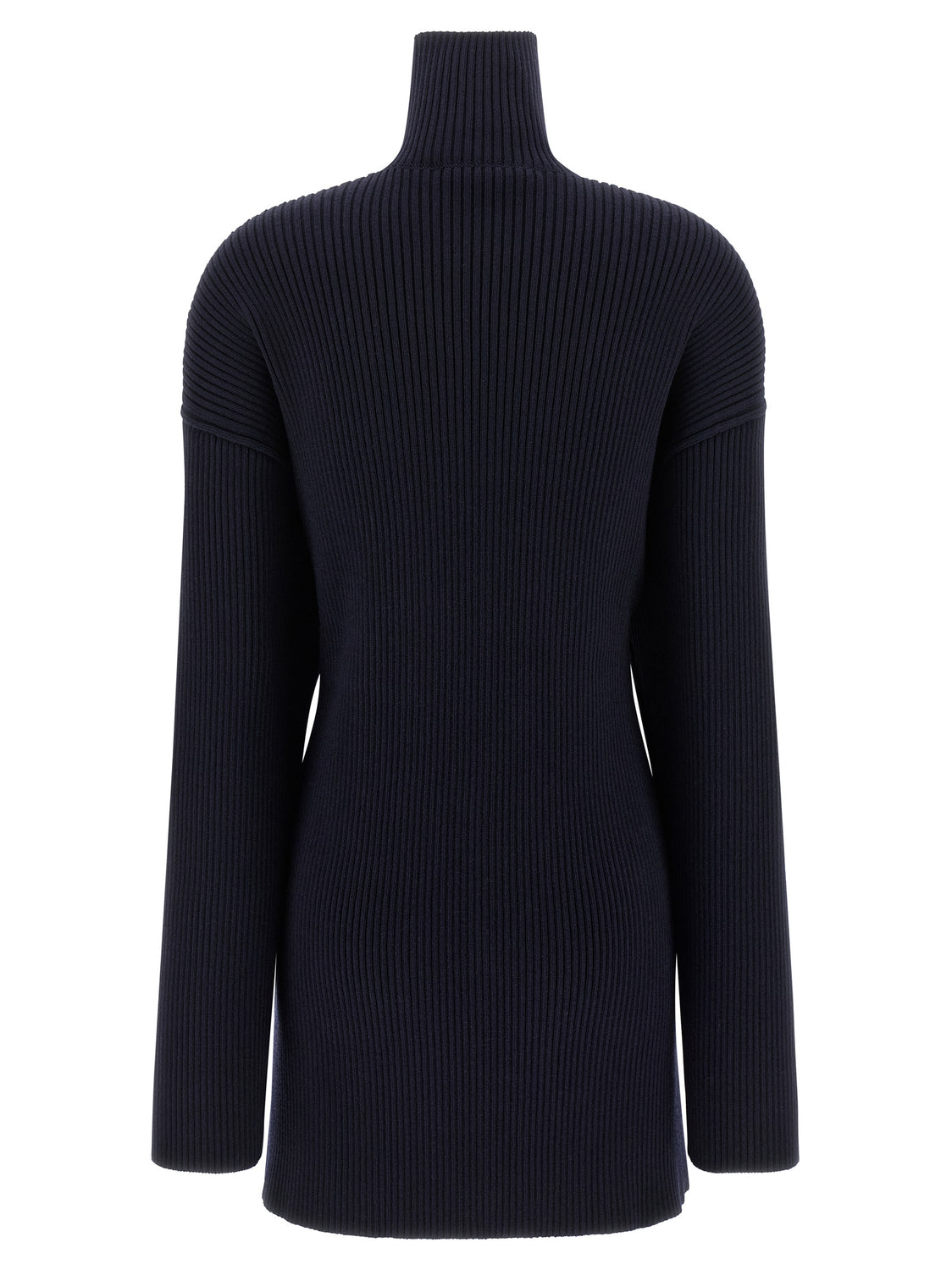 Blue Wool Short Dress