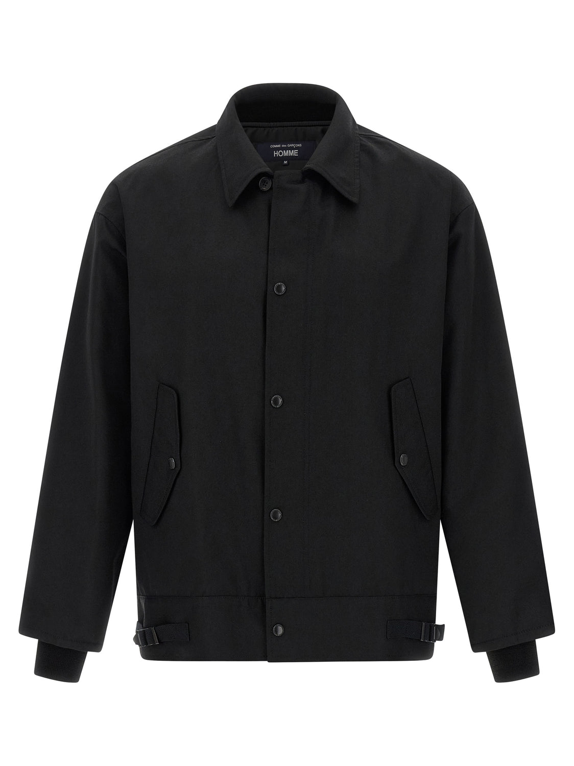 Black Polyester Full-Length Jacket