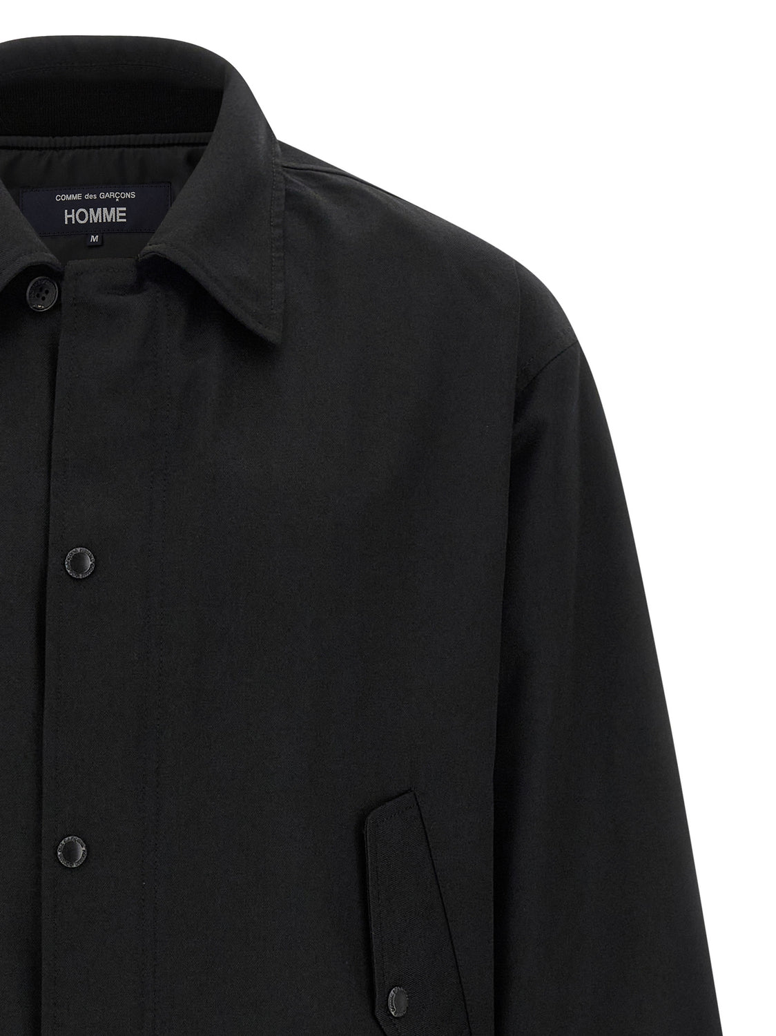 Black Polyester Full-Length Jacket