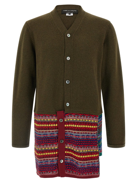 Bicolor Wool Cardigan