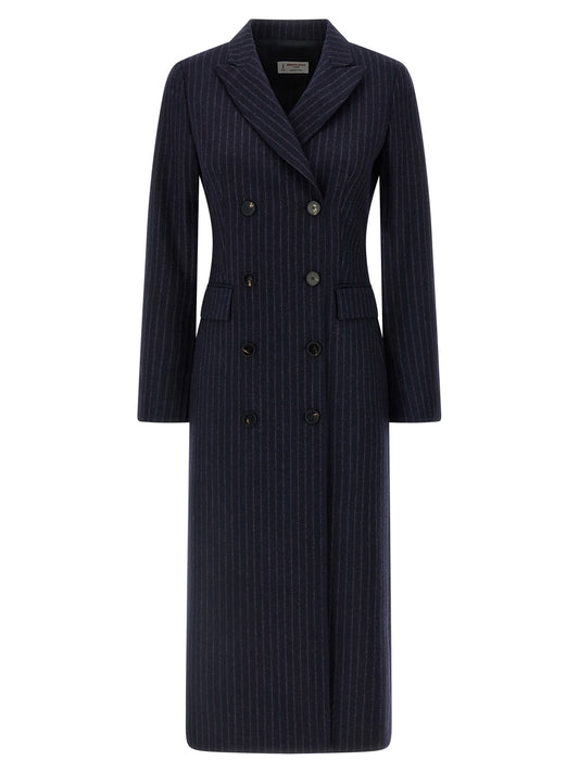 Blue Virgin Wool Coat