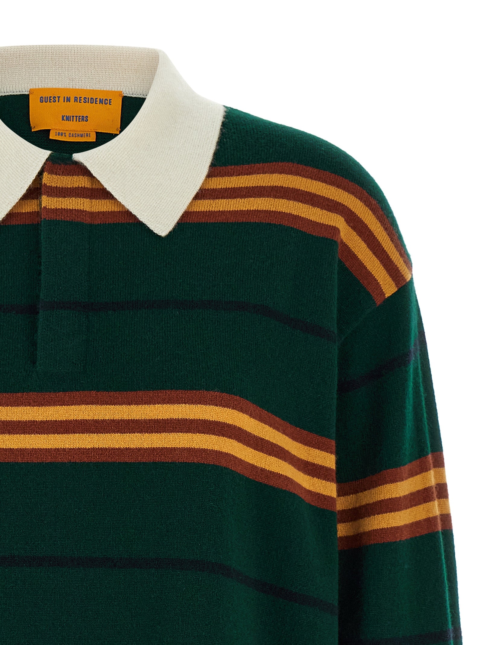 Bicolor Cashmere Polo Shirt