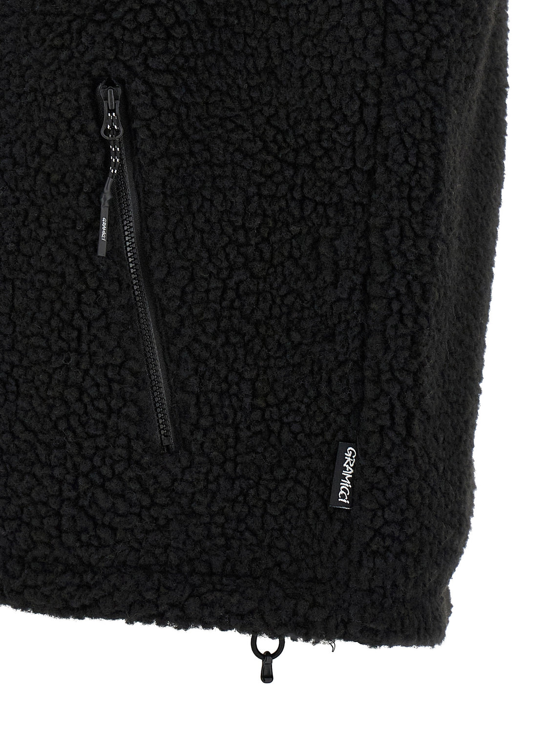 Black Polyester Sleeveless Jacket