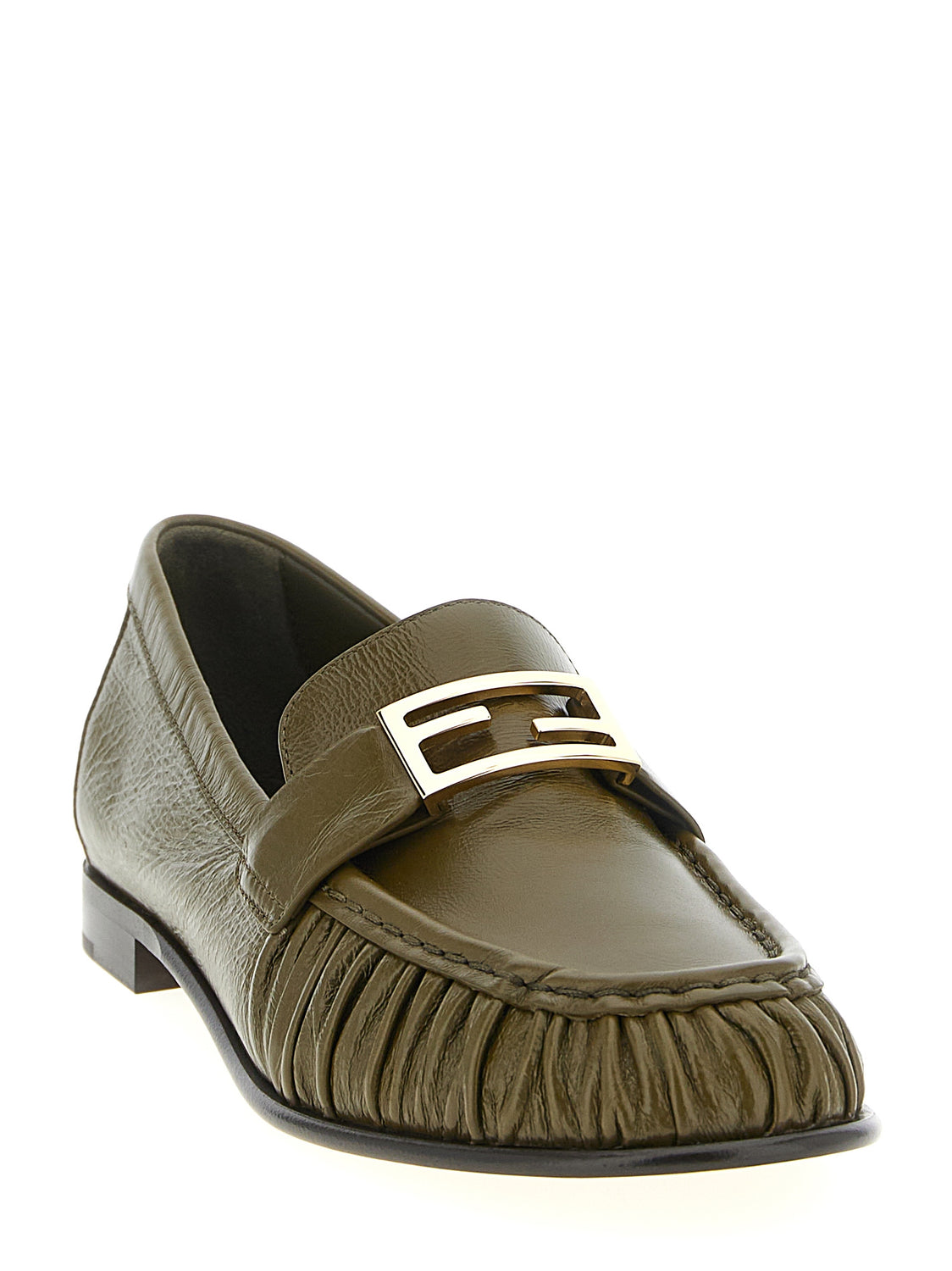Bicolor Lamb Leather Slip-On Loafers