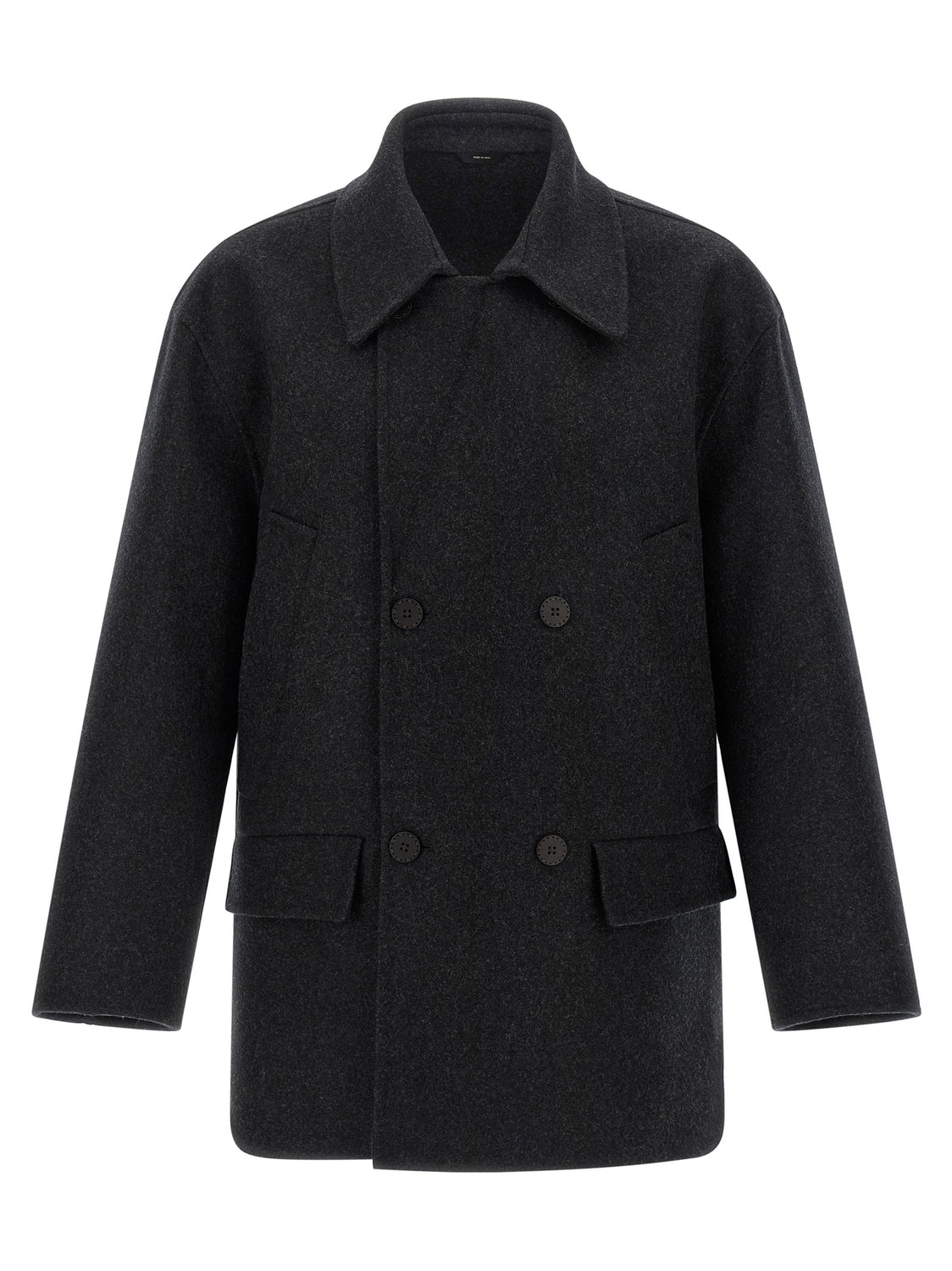Gray Virgin Wool Coat