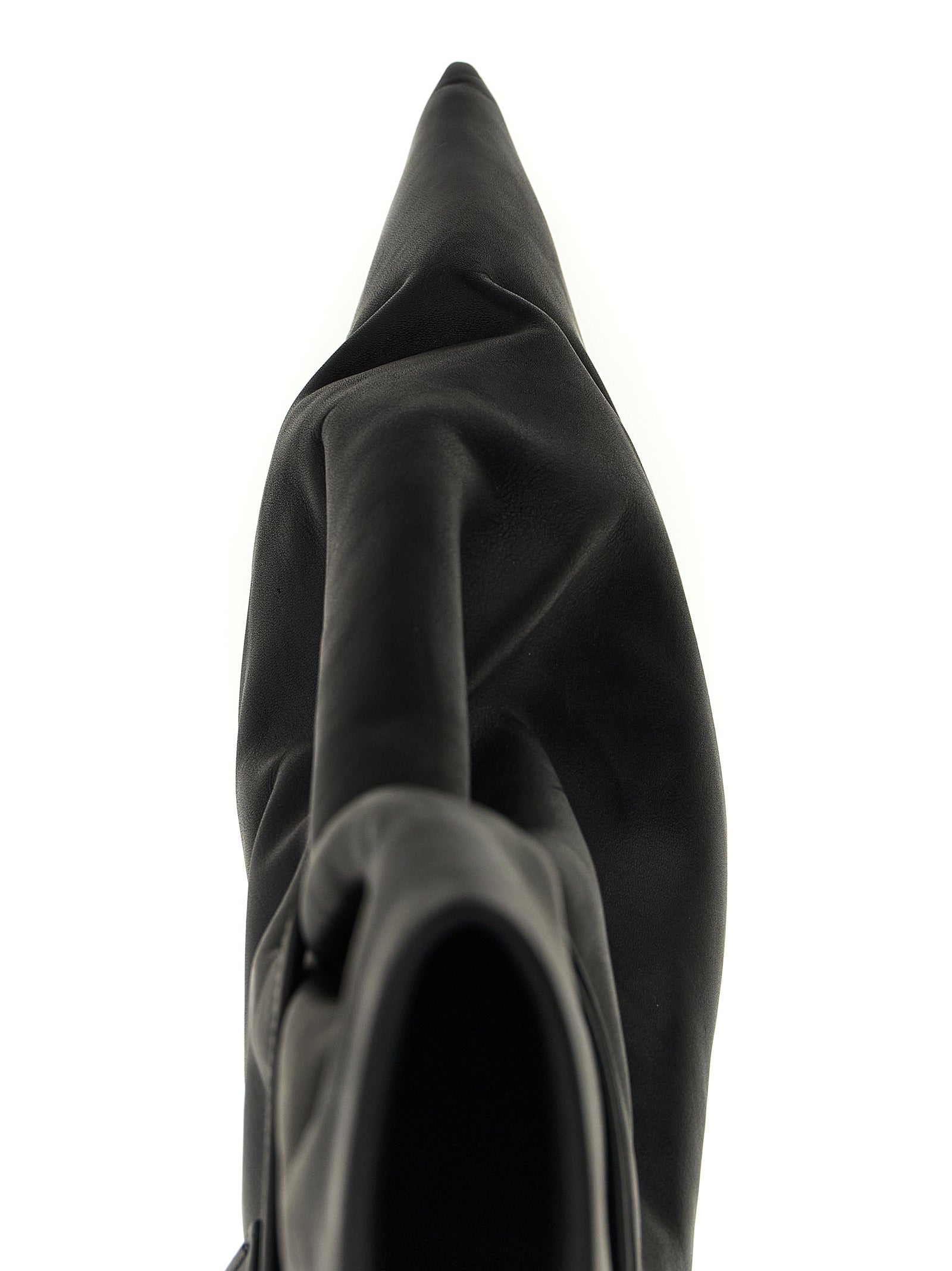 Black Cowhide Ankle Boots