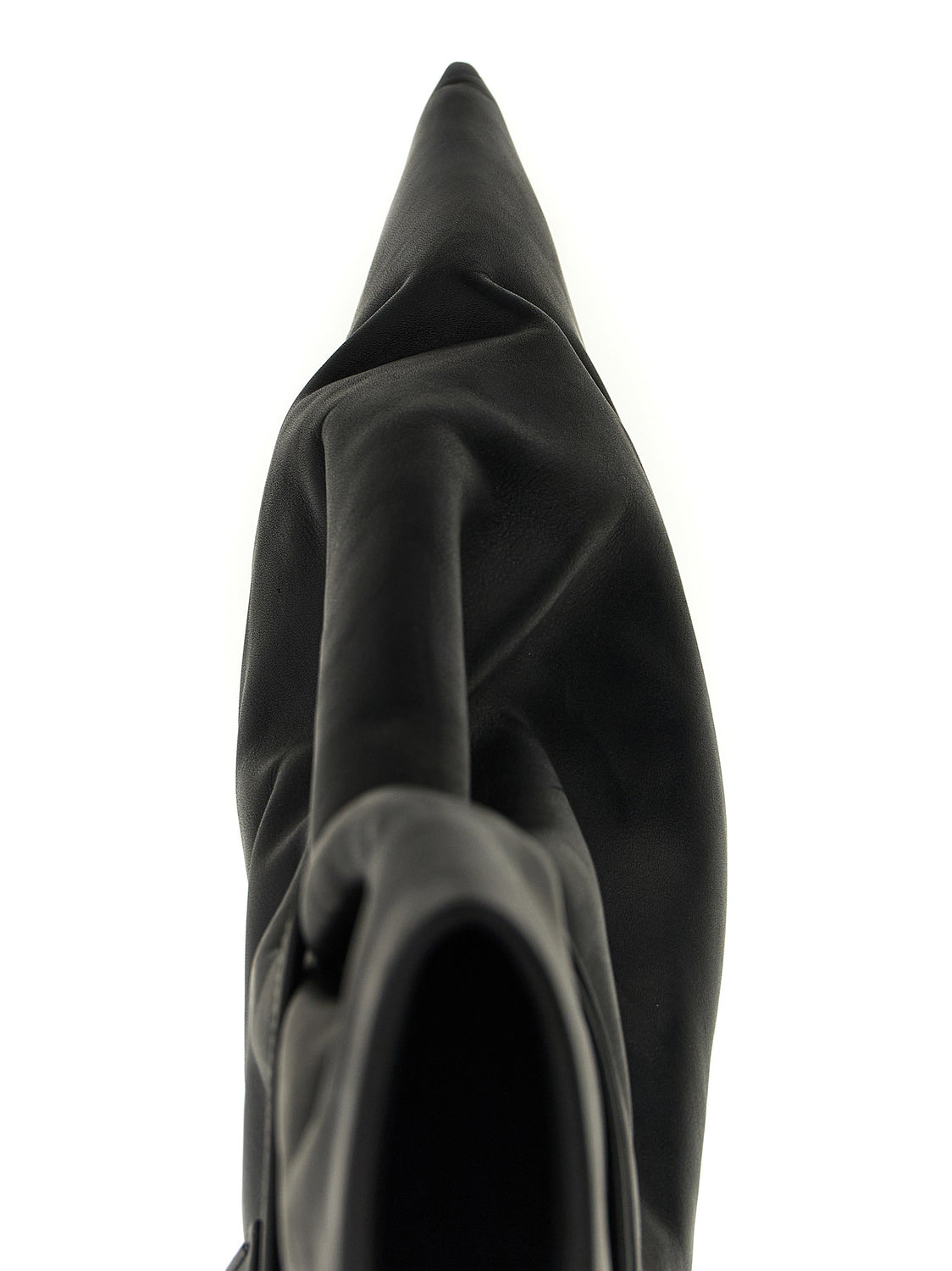 Black Cowhide Ankle Boots