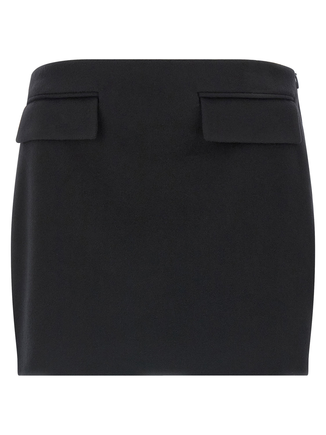Black Virgin Wool Long Skirt