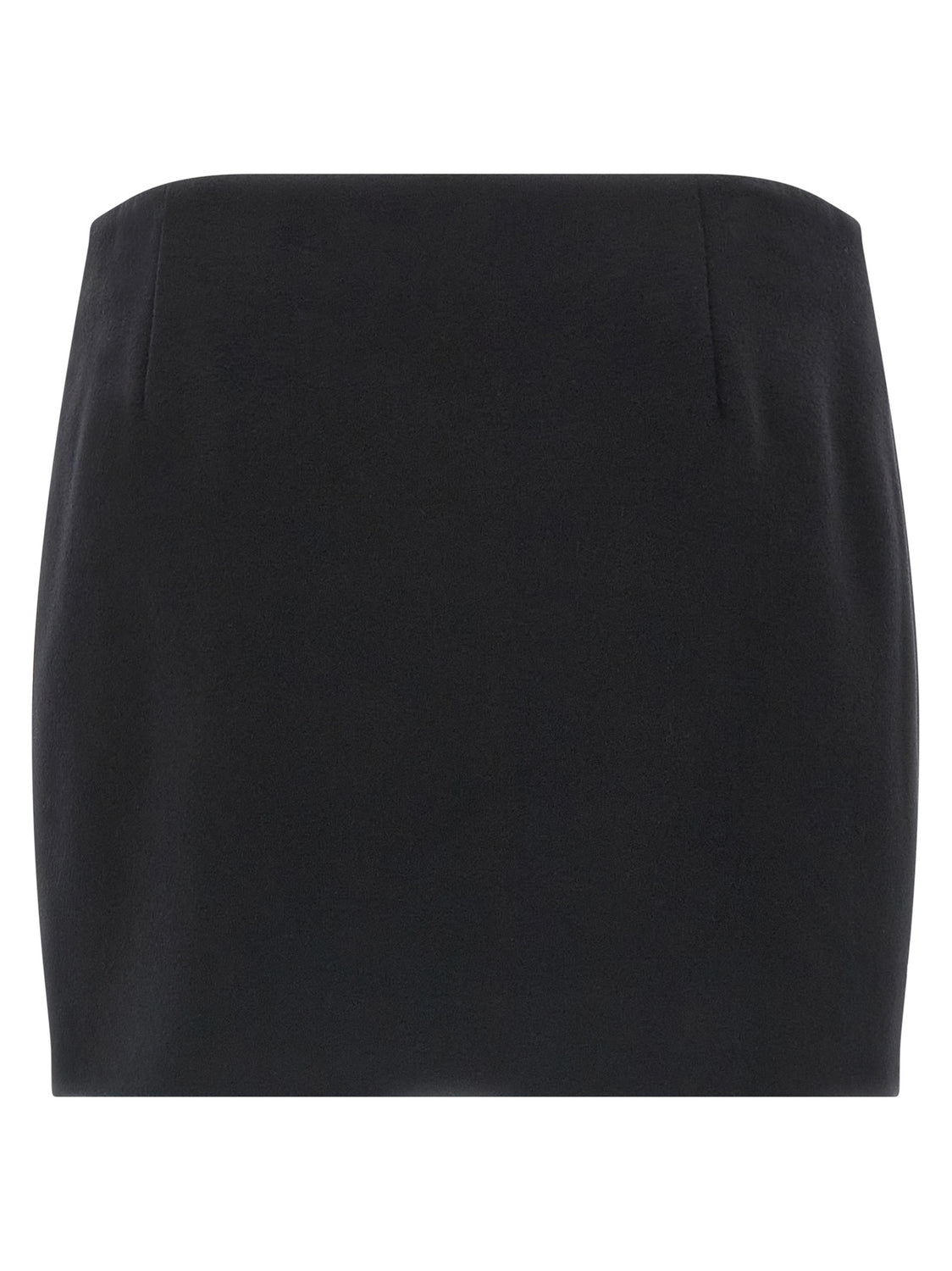 Black Virgin Wool Long Skirt