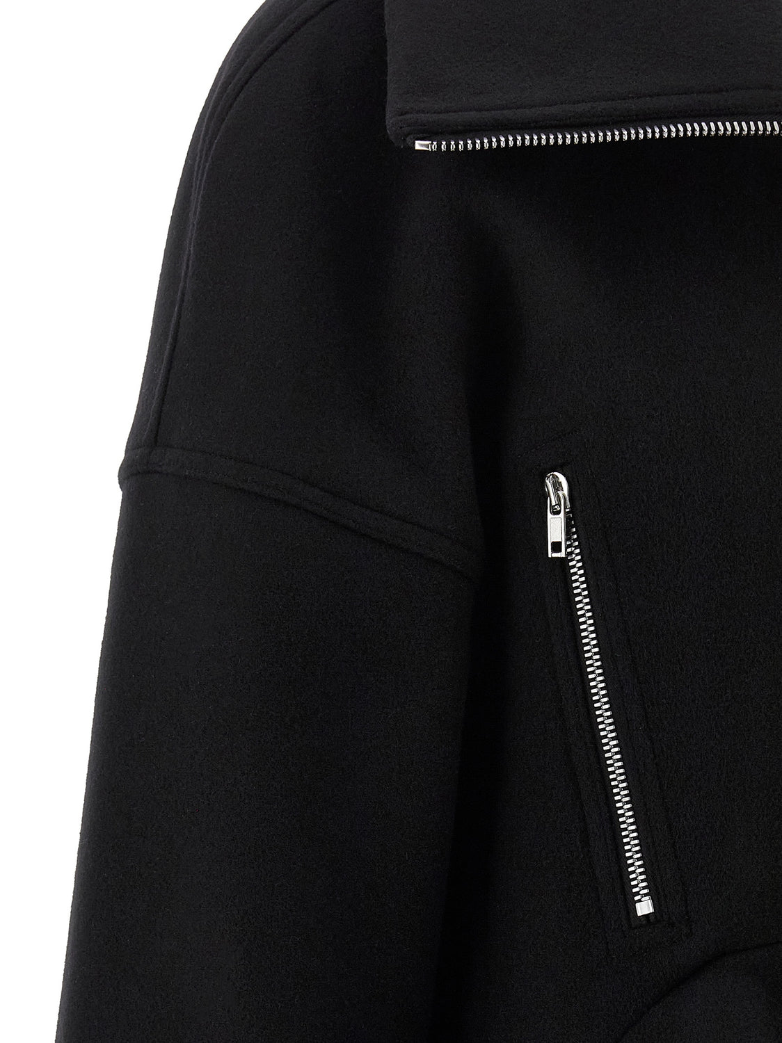 Black Virgin Wool Coat