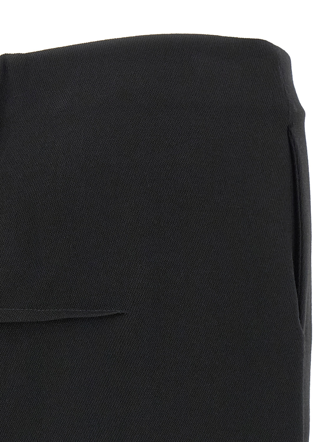Black Virgin Wool Mini Skirt