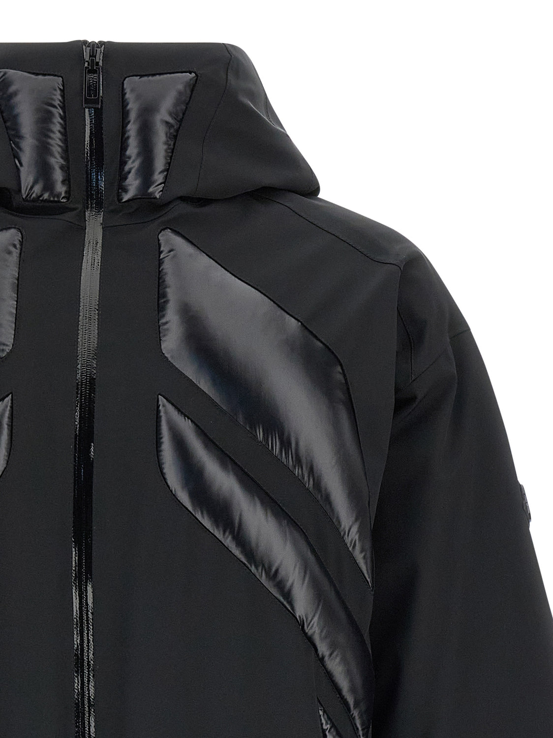 Black Polyamide Full-Length Jacket