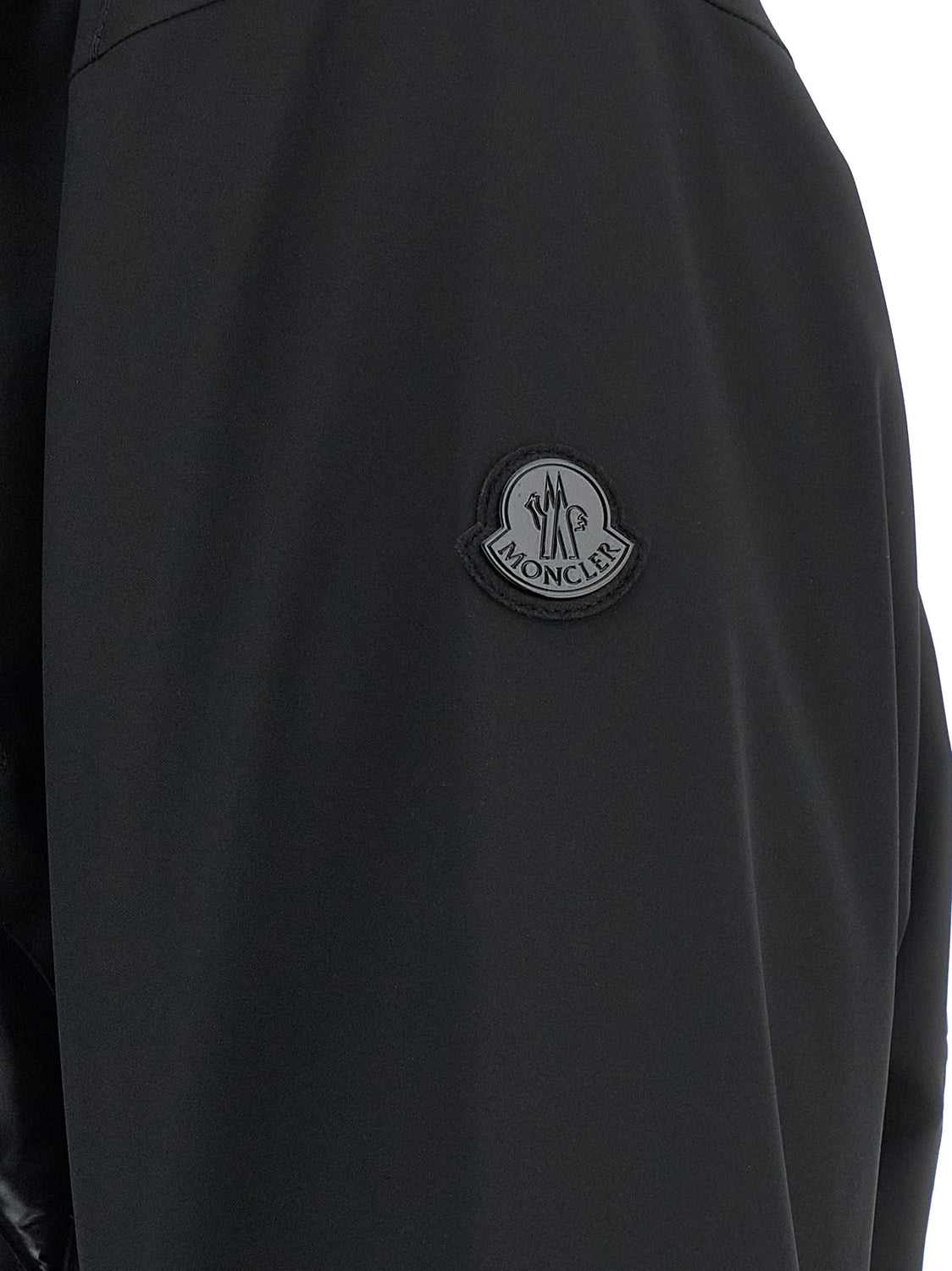 Black Polyamide Full-Length Jacket