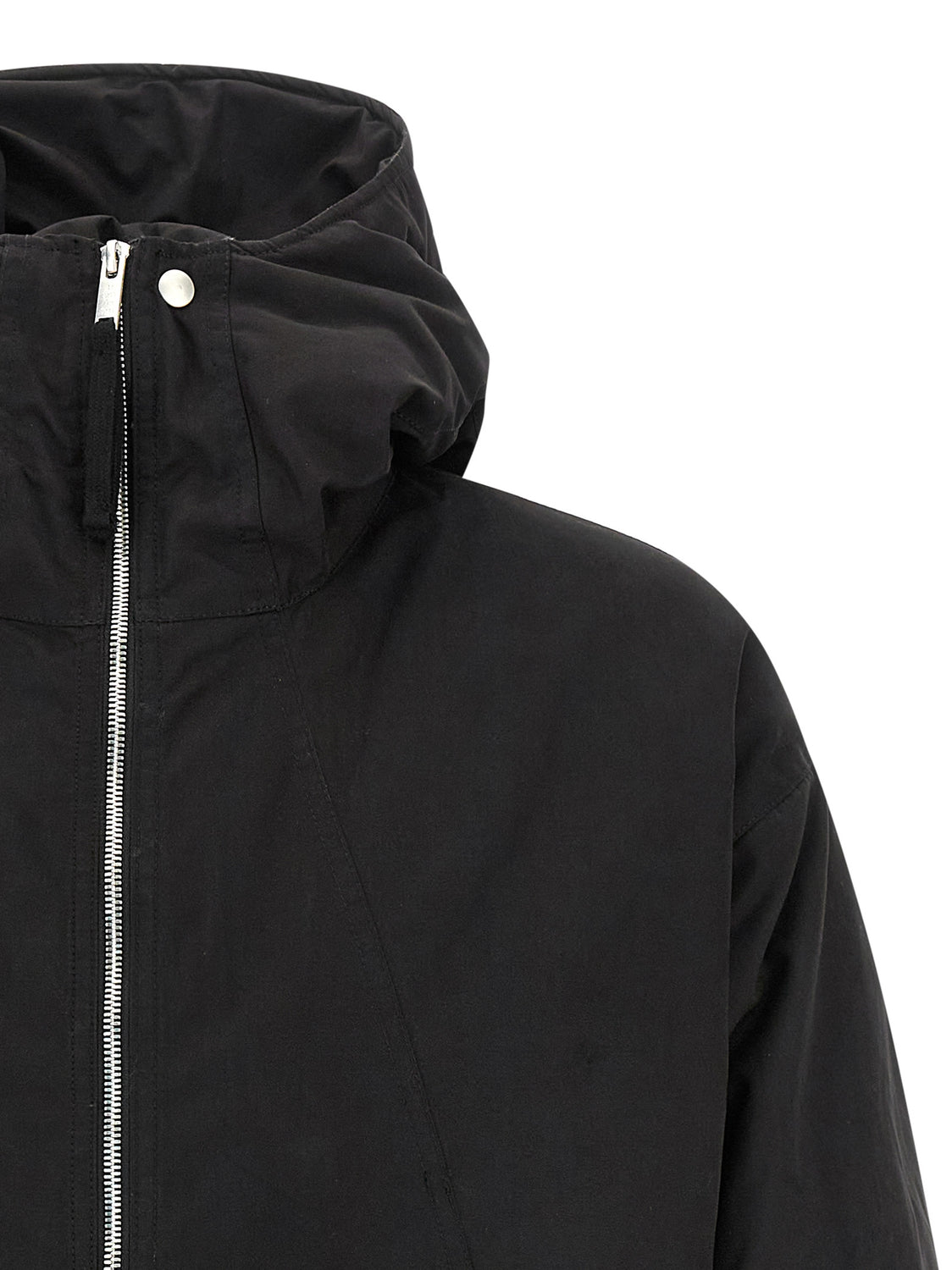 Black Polyester Shell Jacket