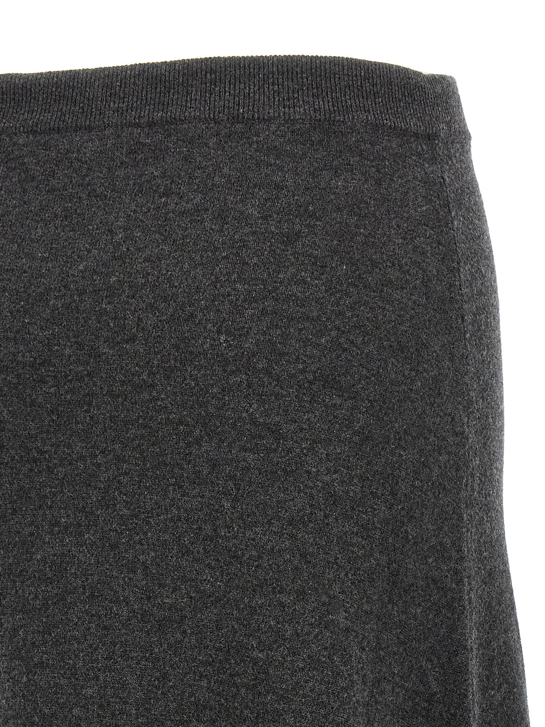 Gray Wool Mini Skirt