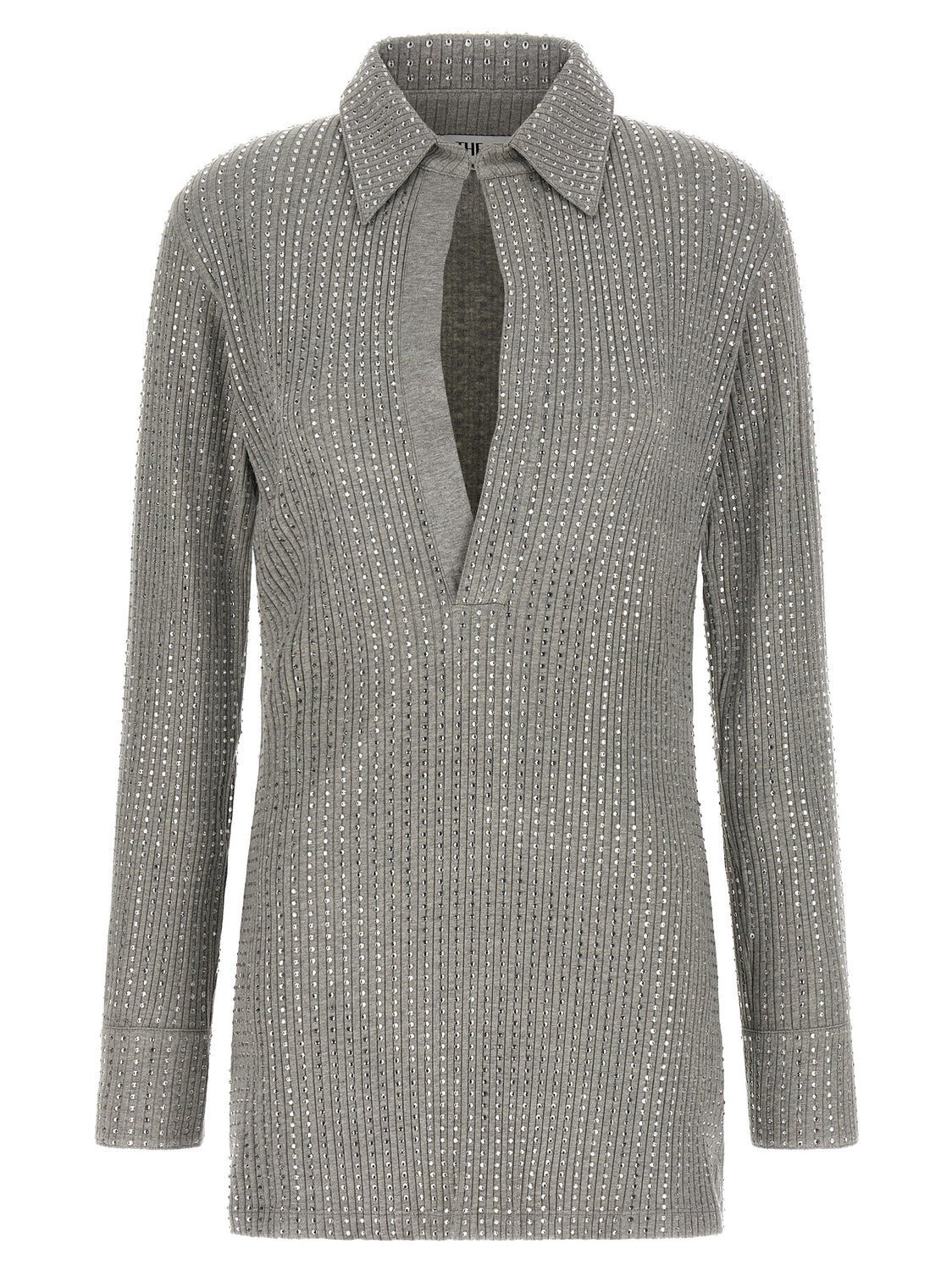 Gray Cotton Short Dress