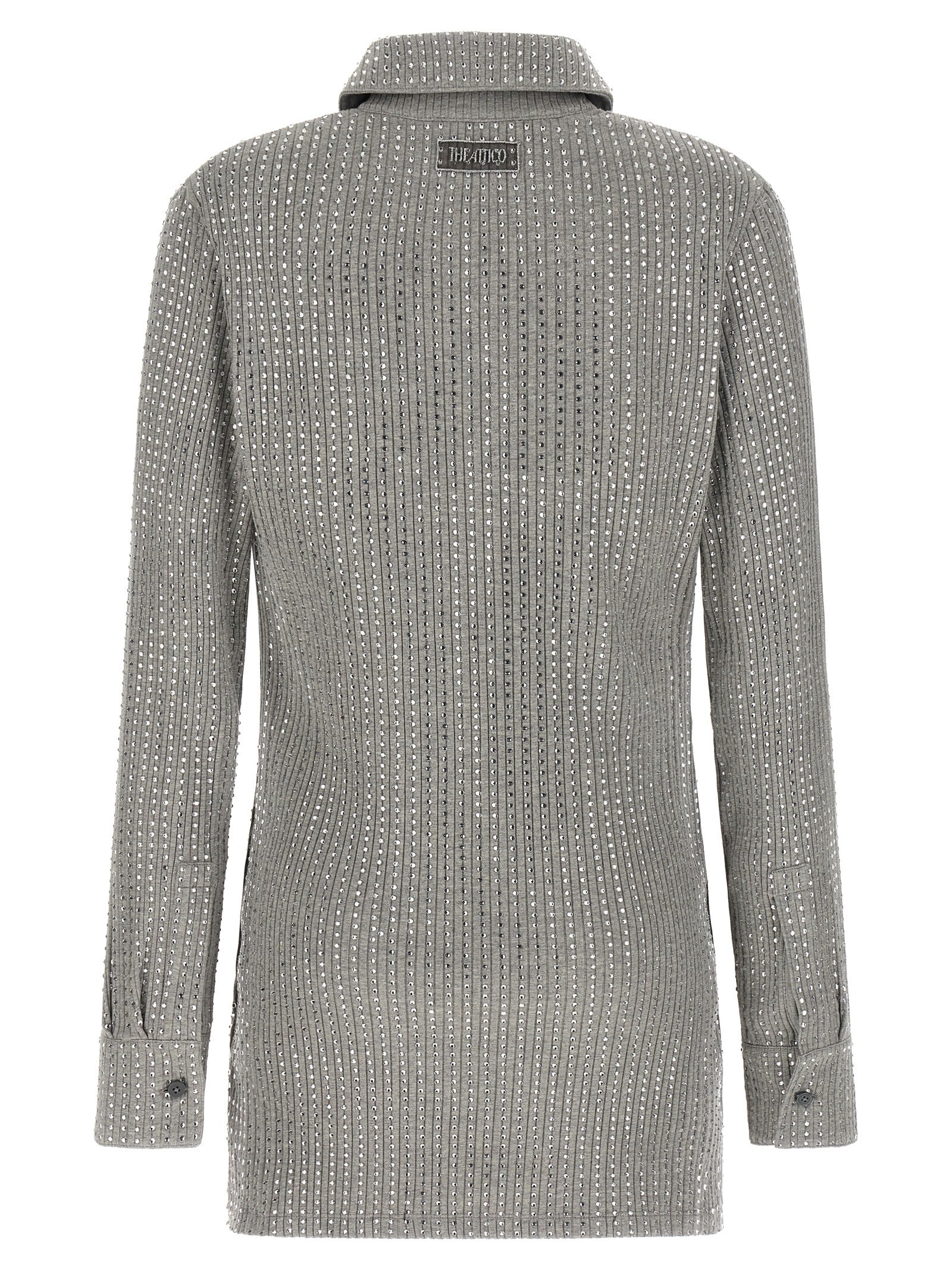 Gray Cotton Short Dress