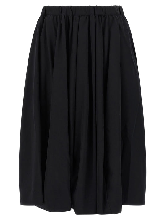 Black Wool Mini Skirt