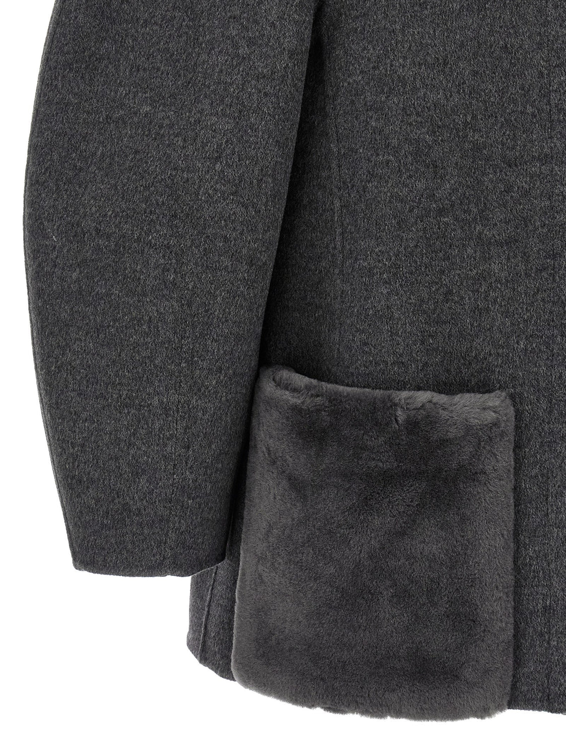 Gray Virgin Wool Coat