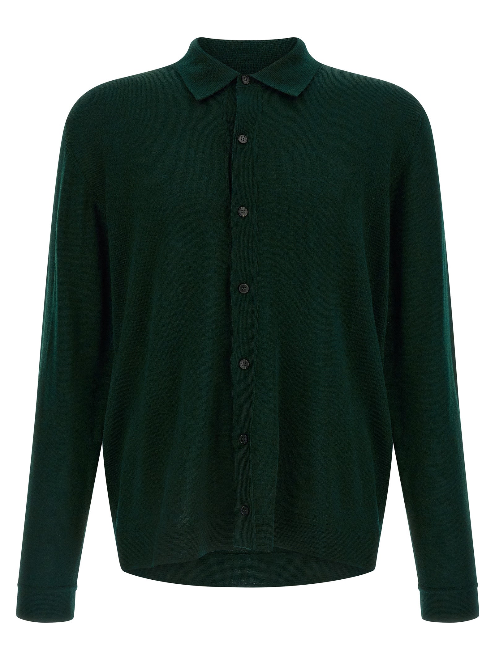 Bicolor Merino Wool Cardigan
