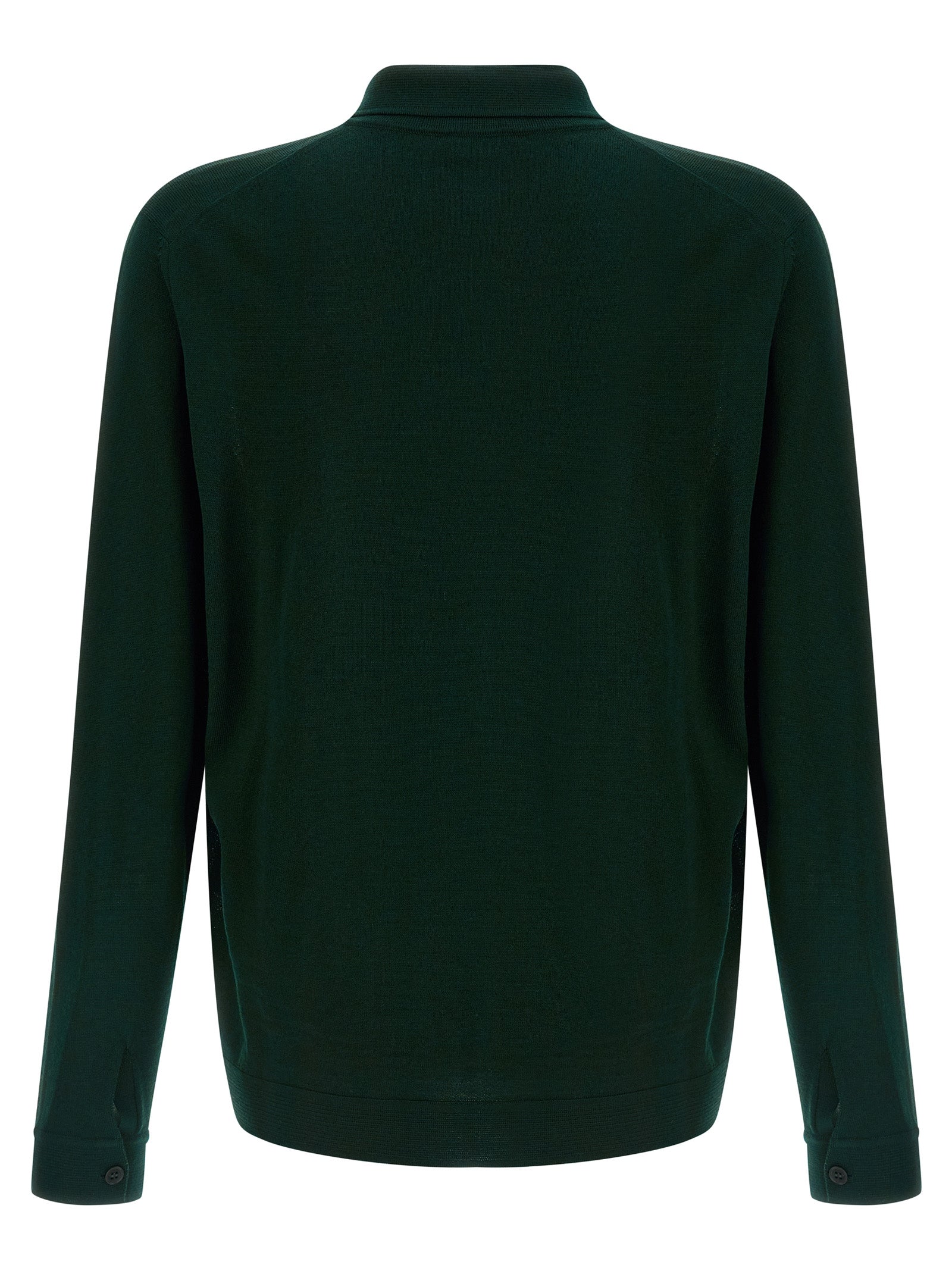 Bicolor Merino Wool Cardigan