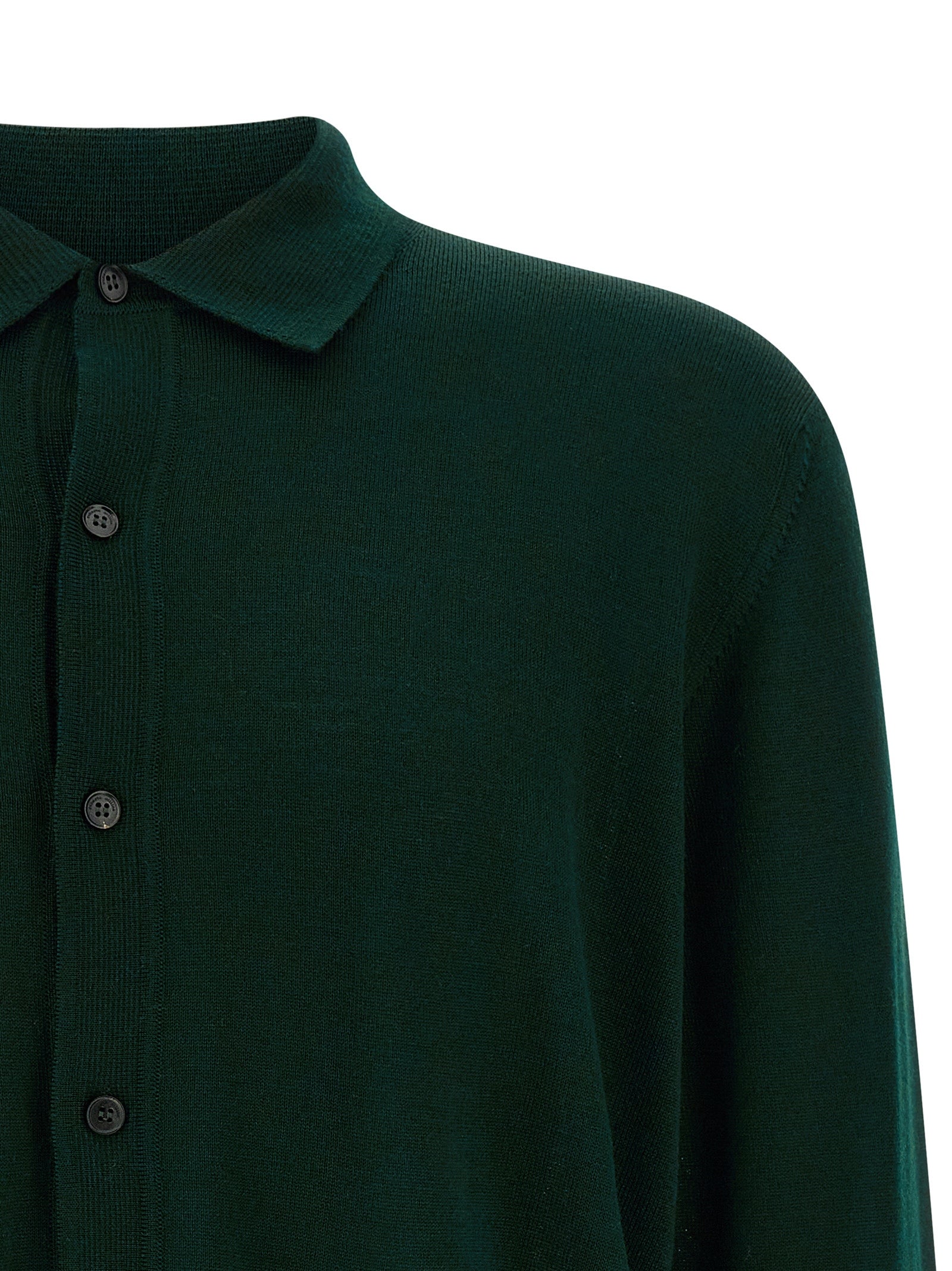 Bicolor Merino Wool Cardigan