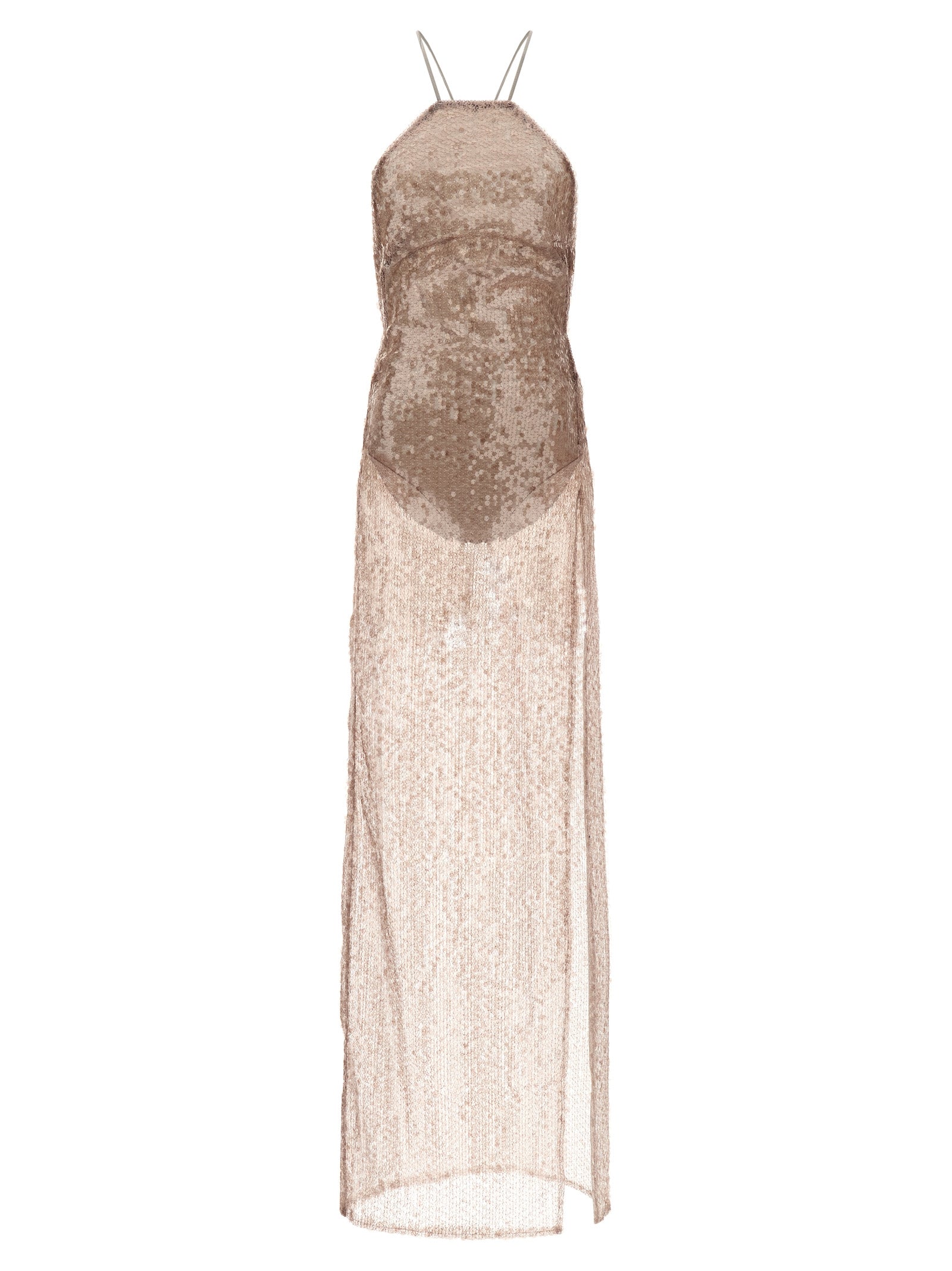Multicolor Polyester Long Dress