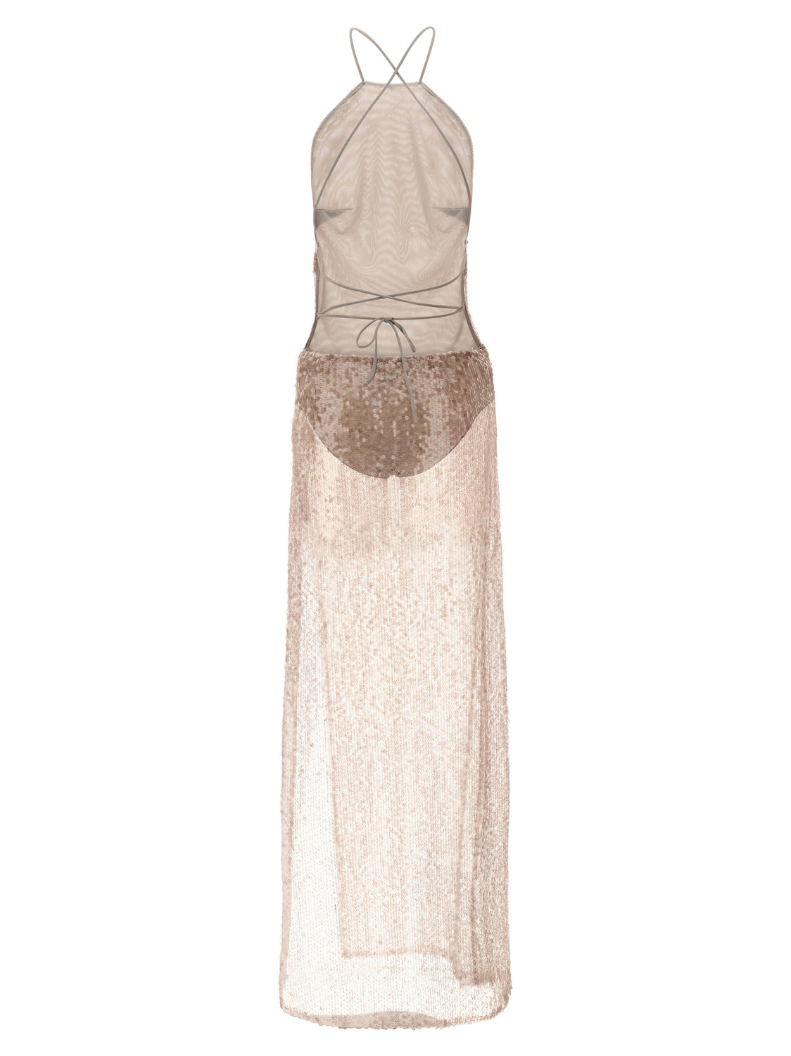 Multicolor Polyester Long Dress