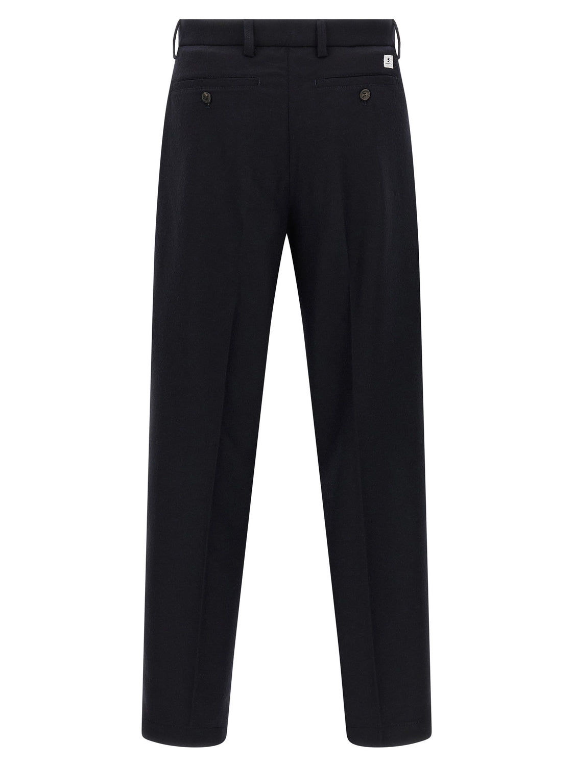 Blue Wool Casual Pants