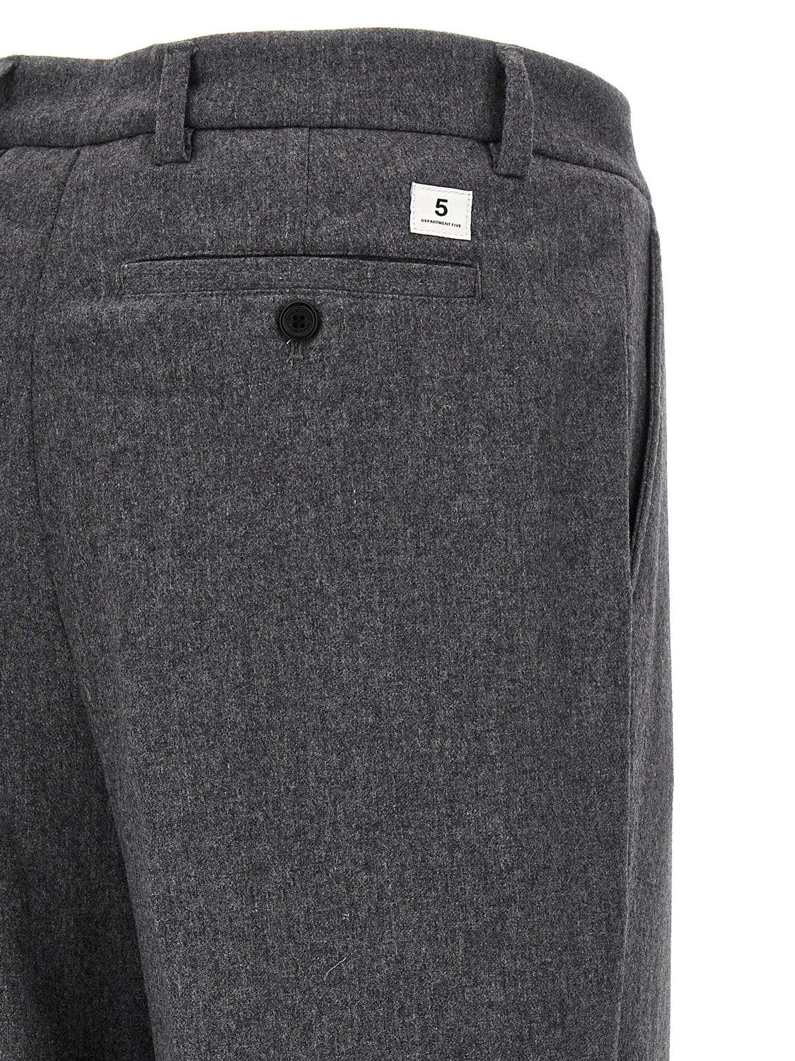 Gray Wool Casual Pants