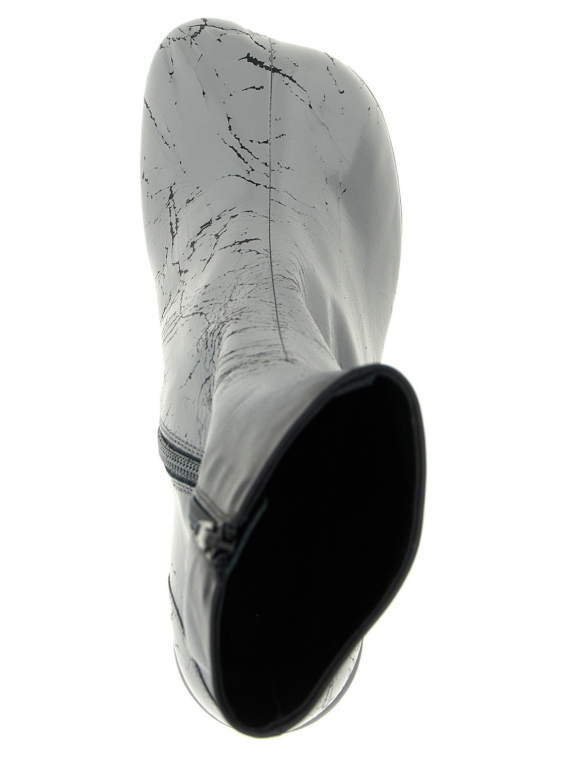Gray Lambskin Ankle Boots