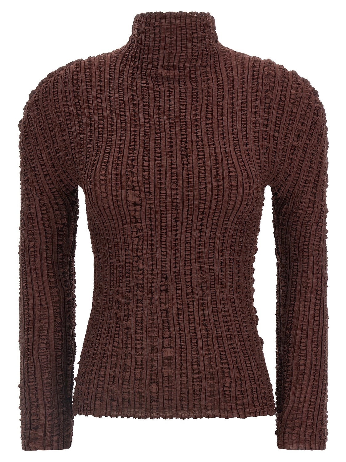 Brown Polyester Cardigan