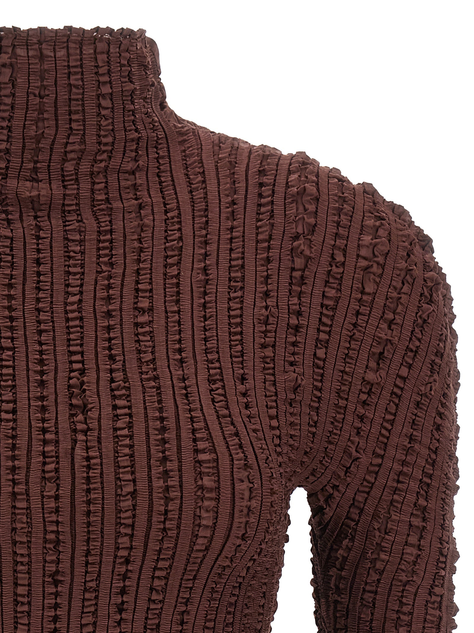 Brown Polyester Cardigan