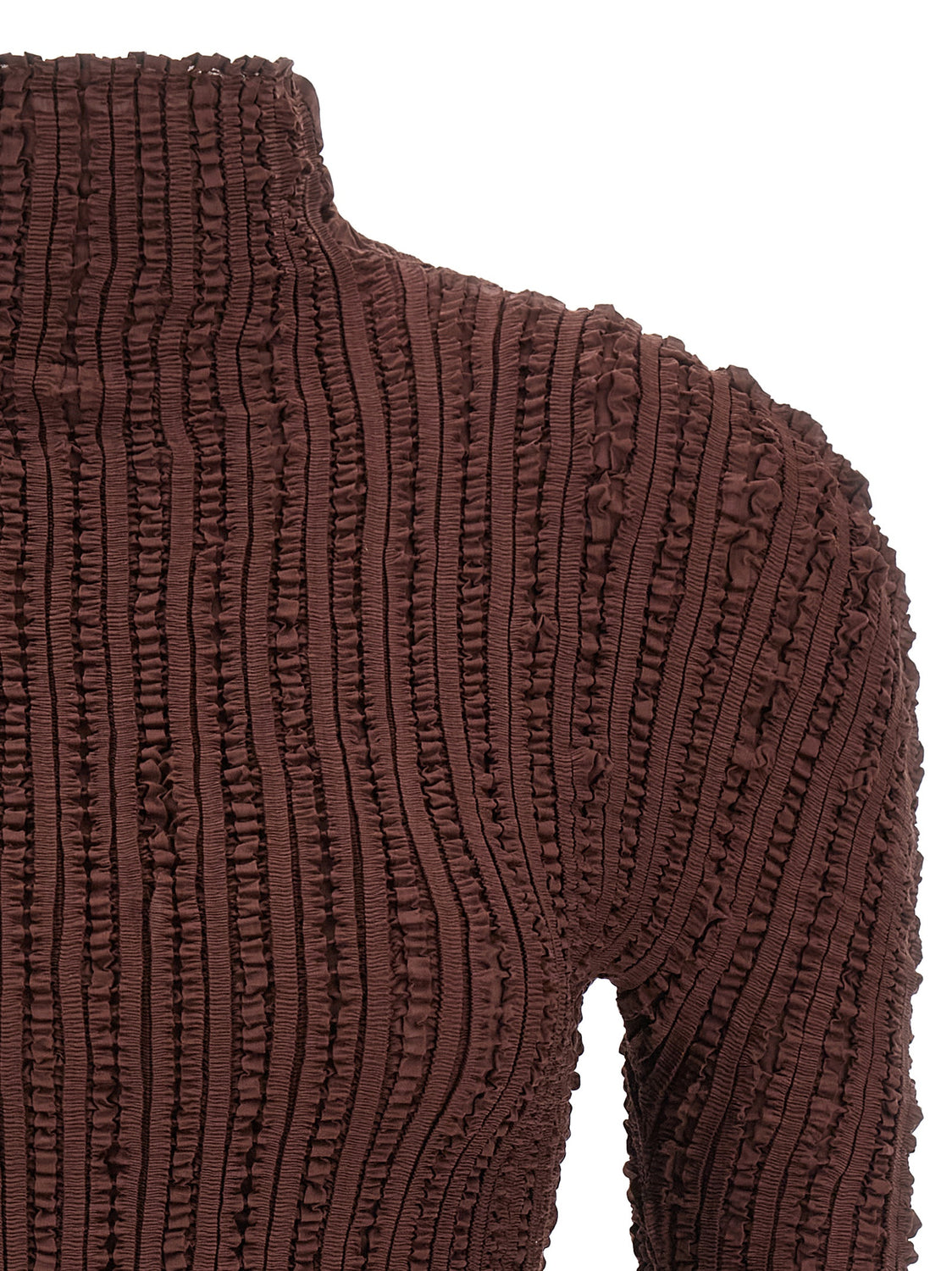 Brown Polyester Cardigan