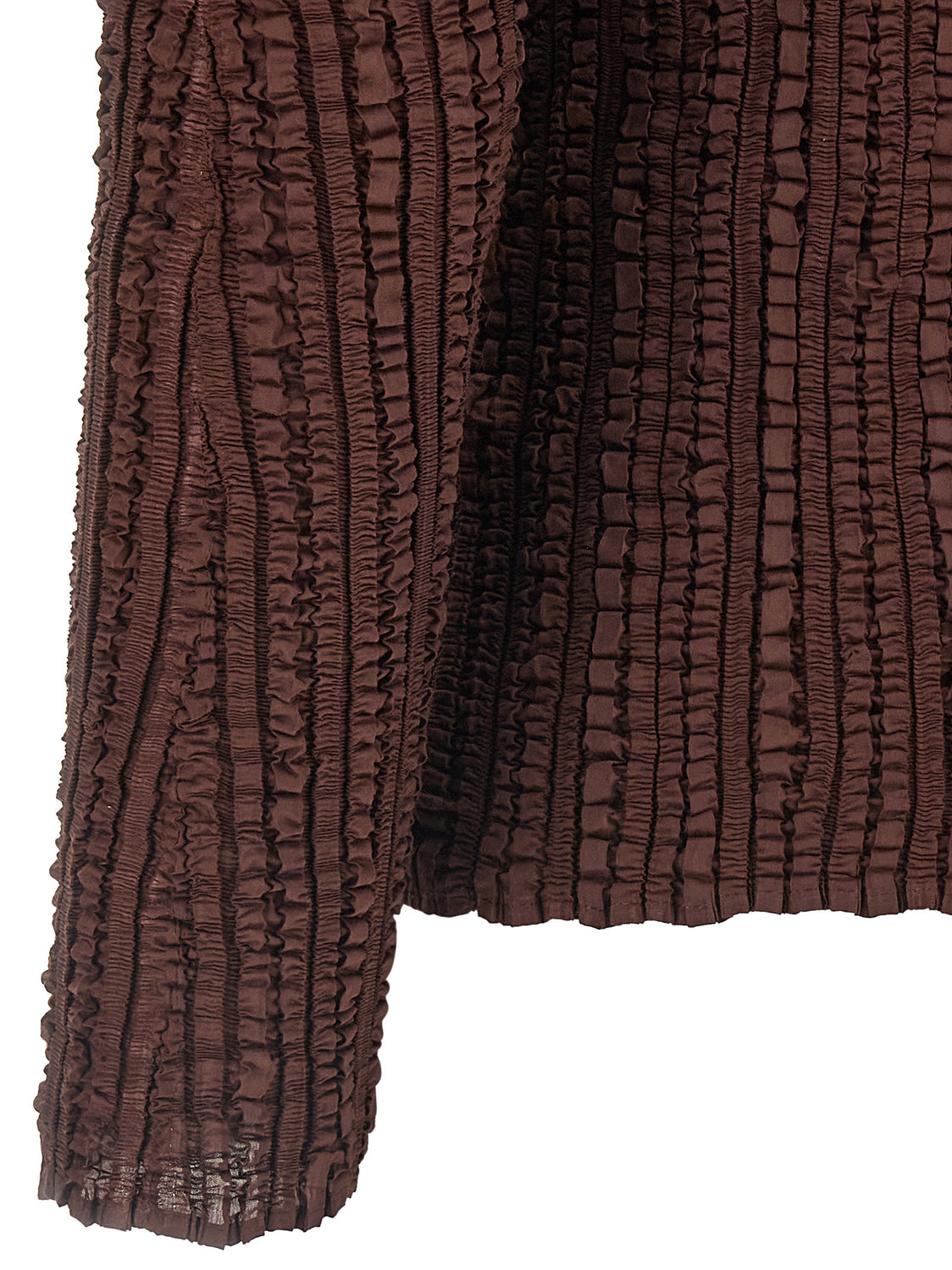 Brown Polyester Cardigan