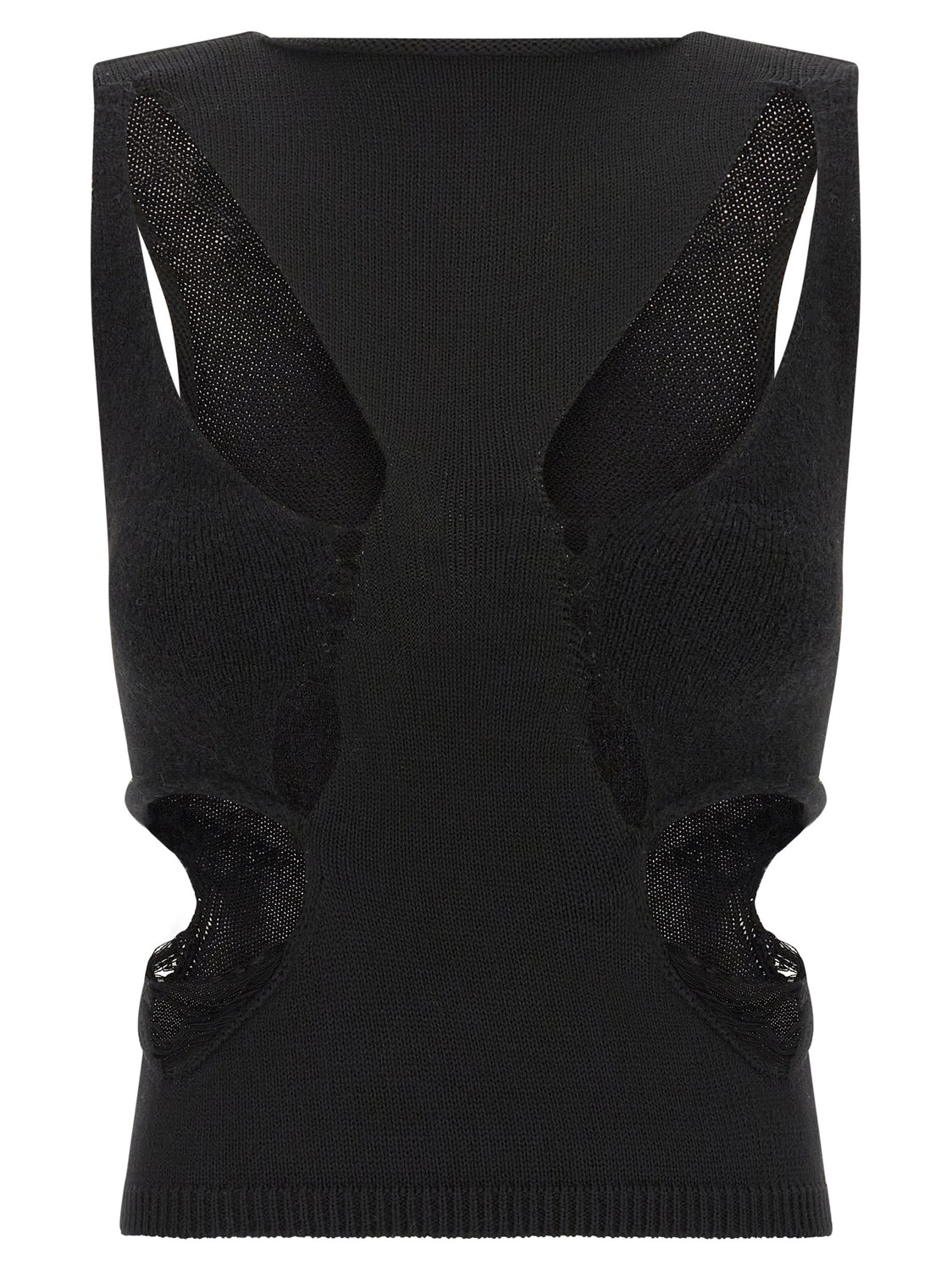 Black Wool Tank Tops