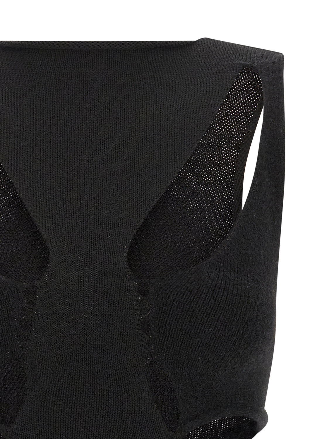 Black Wool Tank Tops