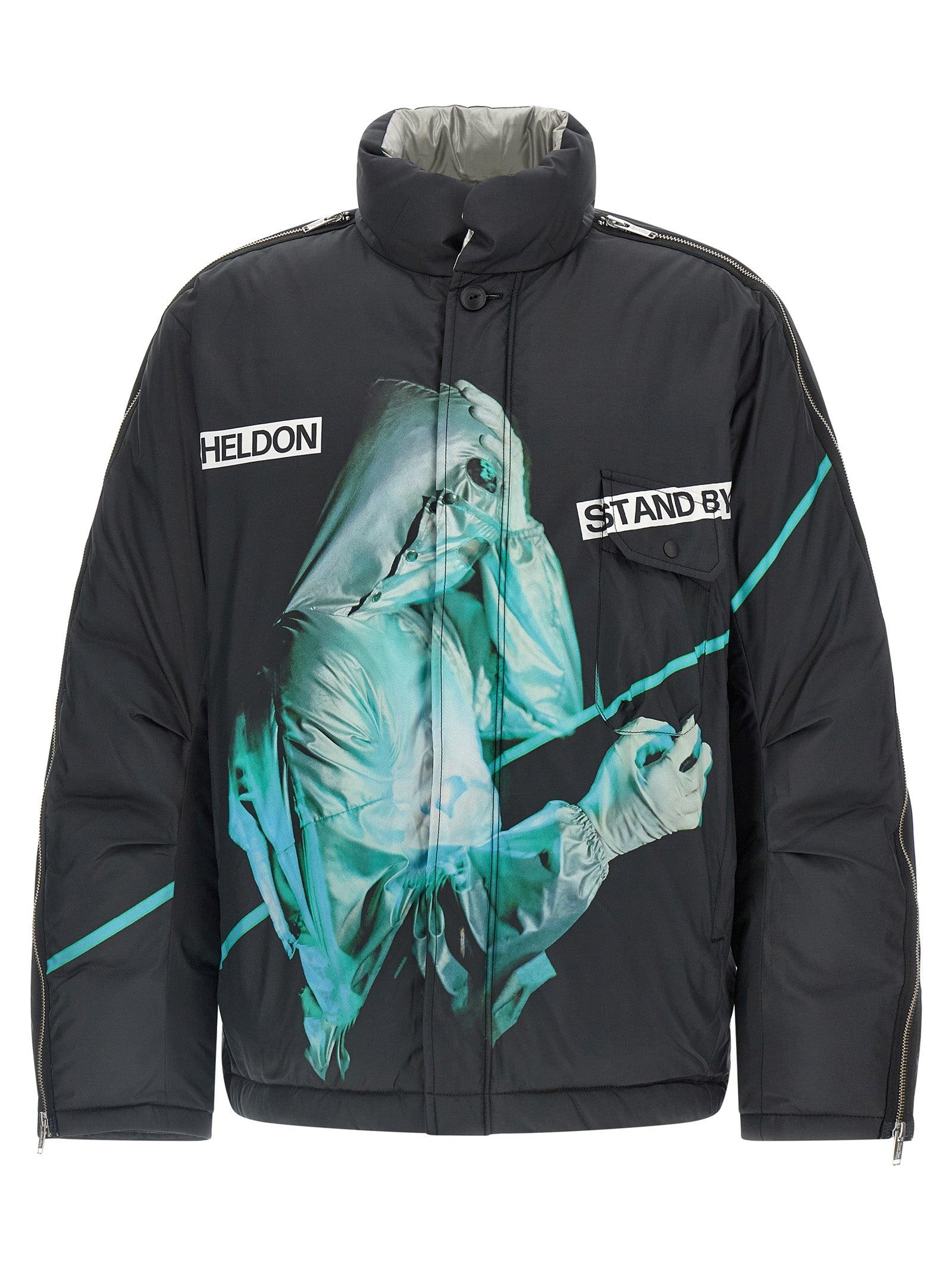 Black Polyester Shell Jacket