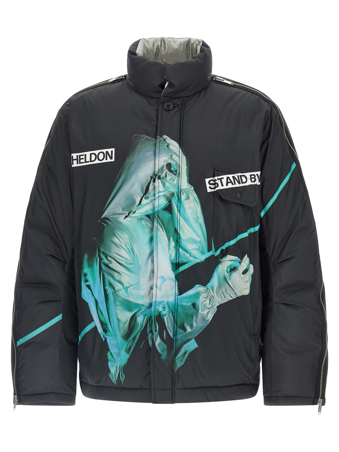 Black Polyester Shell Jacket