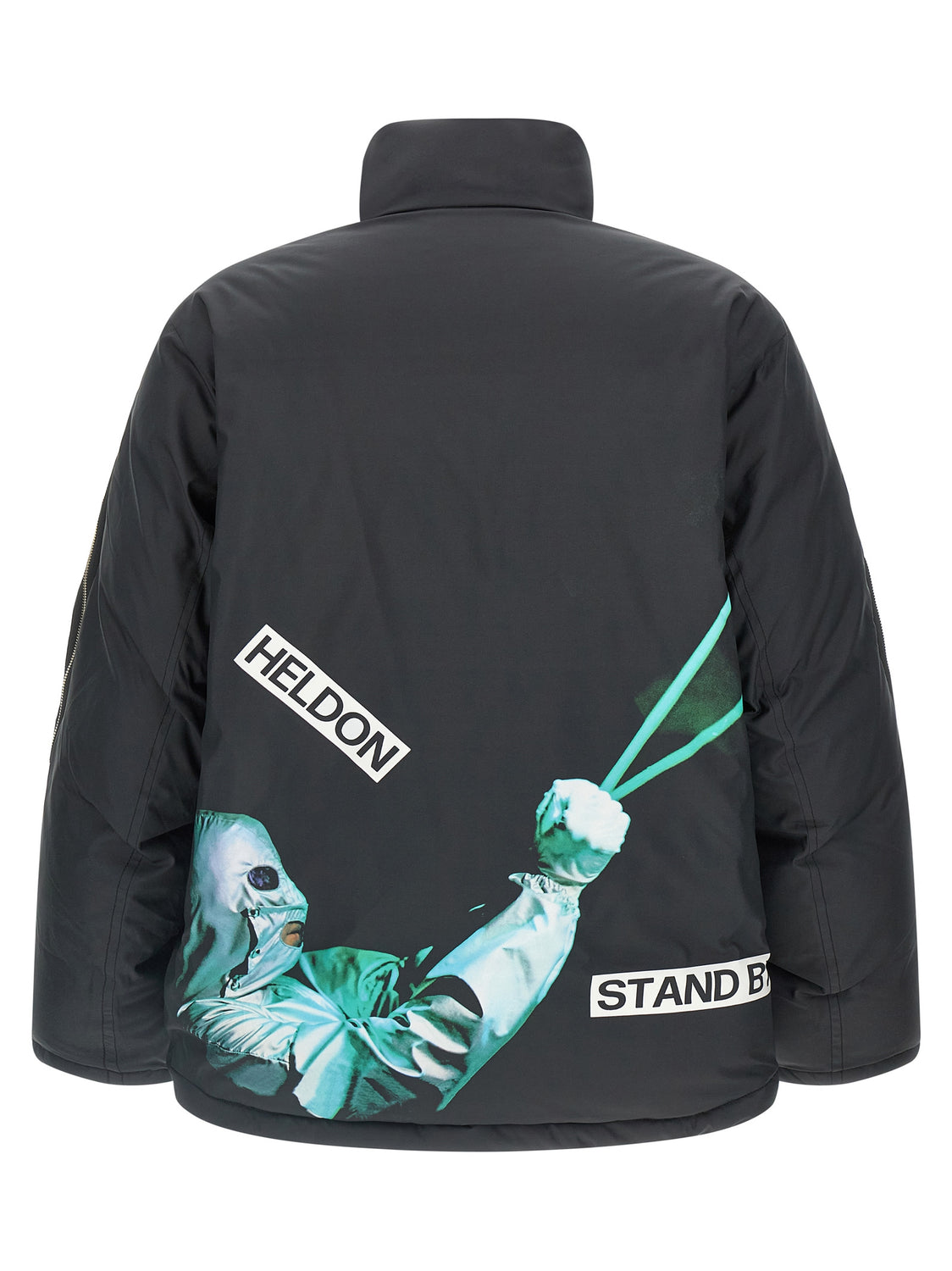 Black Polyester Shell Jacket