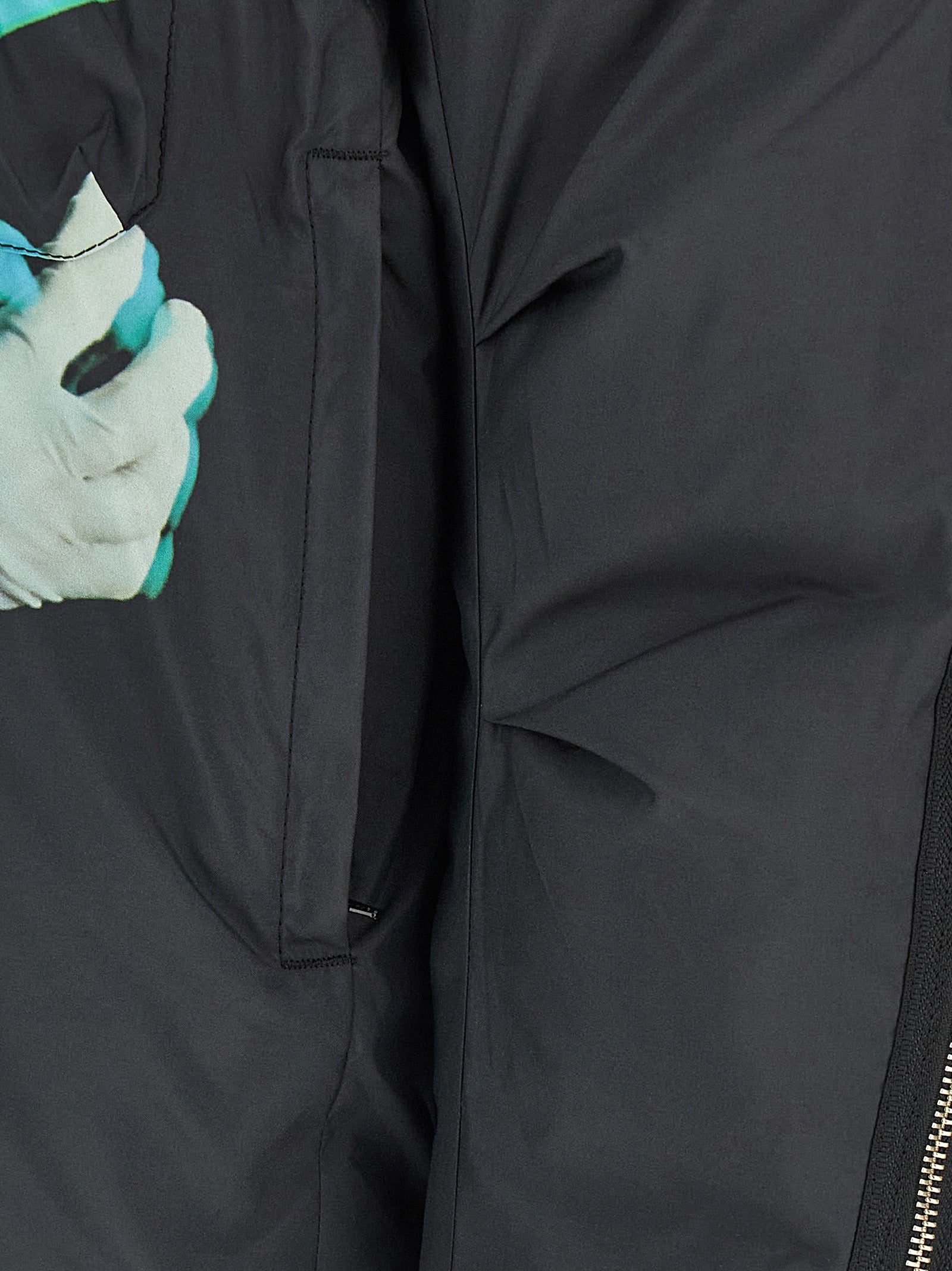 Black Polyester Shell Jacket
