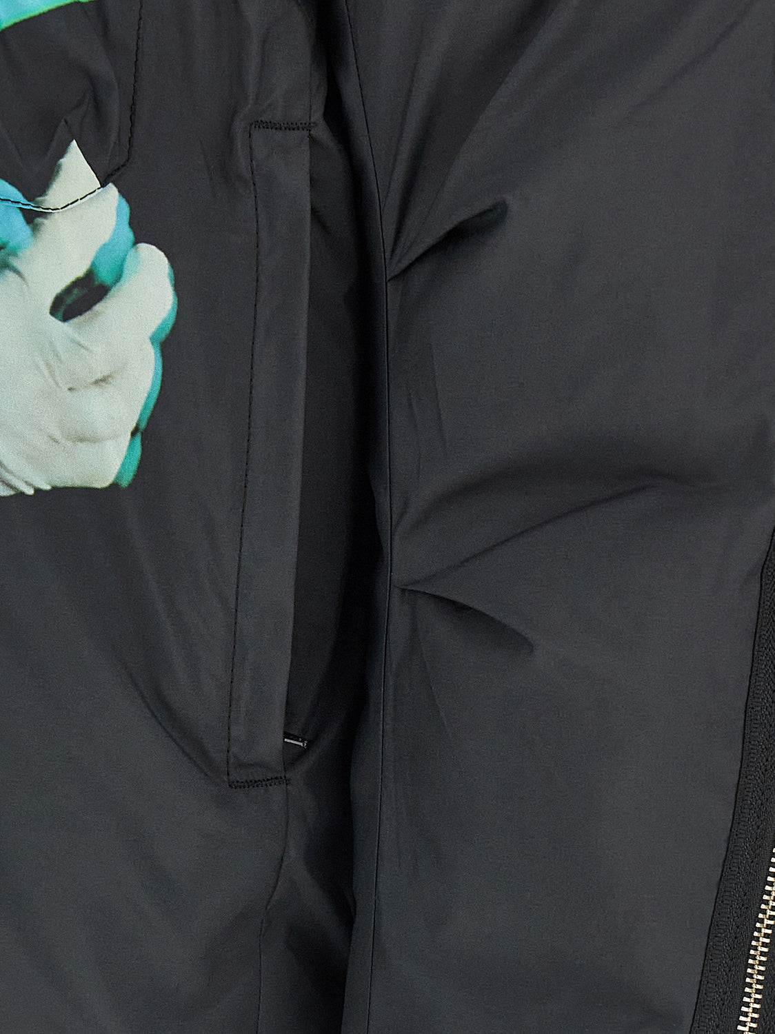 Black Polyester Shell Jacket